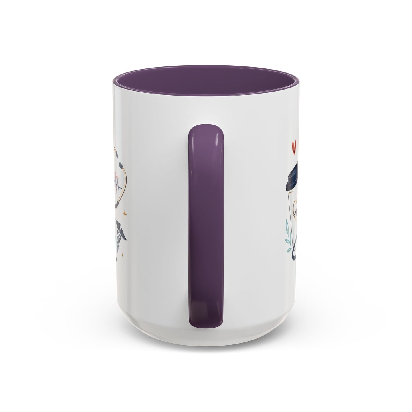 Nurse Coffee Mug — "Coffee. Scrubs. Care. Repeat." Accent 11/15oz