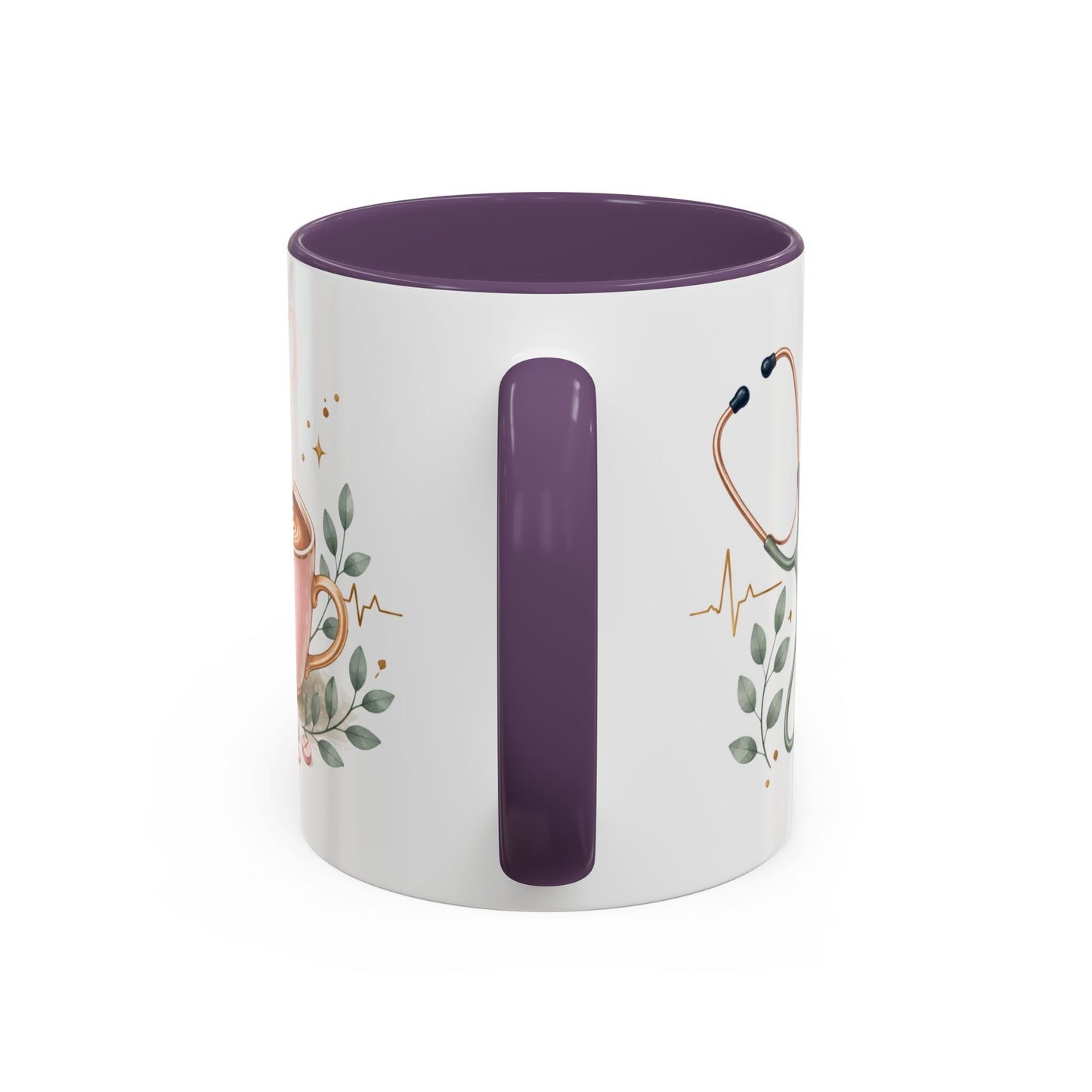 Nurse Life Coffee Mug — "Fueled by Coffee, Powered by Compassion" Accent Mug