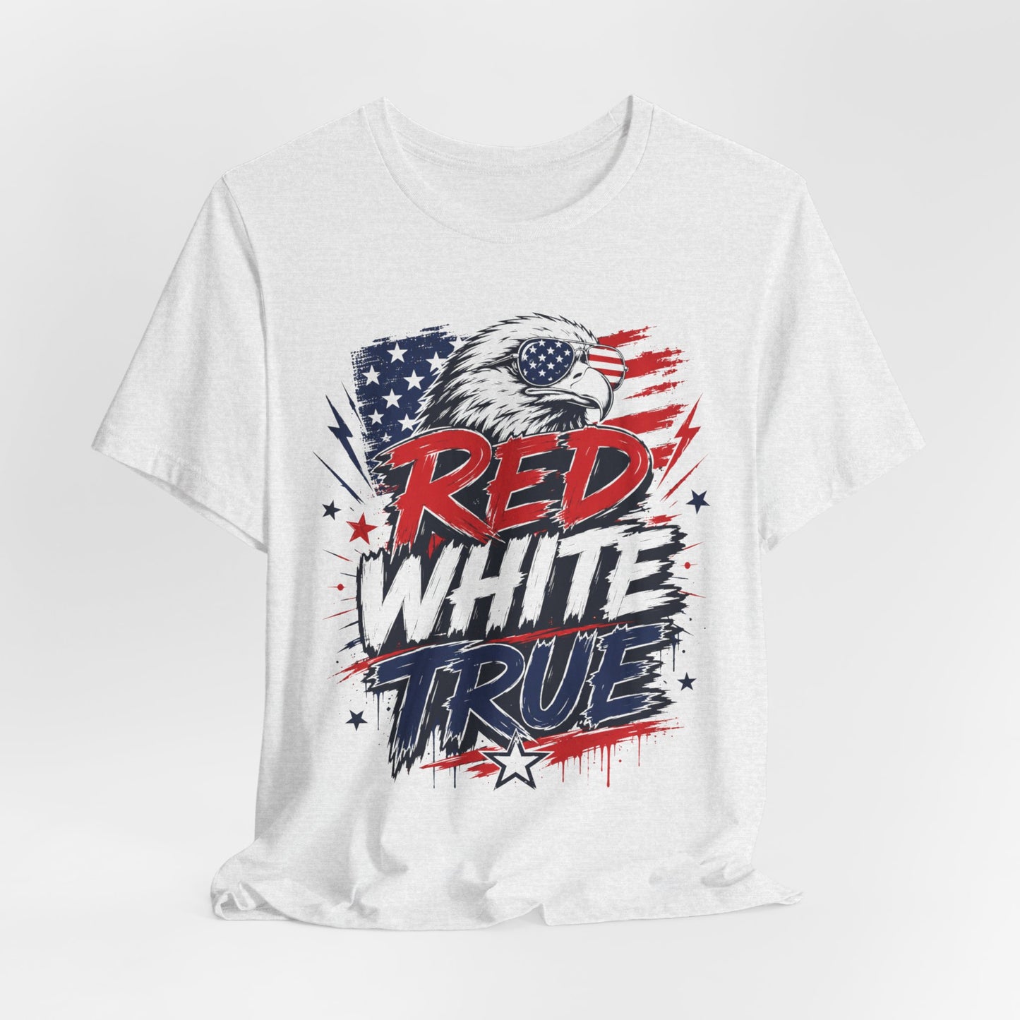 Patriotic T-Shirt - "Red White True" Eagle American Flag Tee