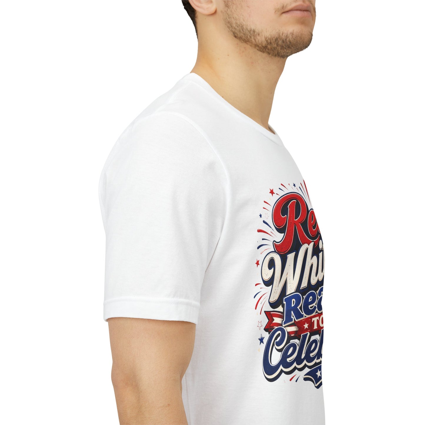 Red White & Ready to Celebrate Tee — 4th of July Patriotic T‑Shirt