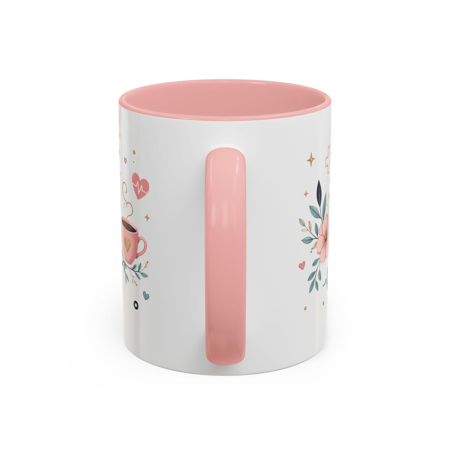 Nurse Coffee Mug - 'Compassion in Every Shift' Accent Ceramic Mug (11/15 oz)