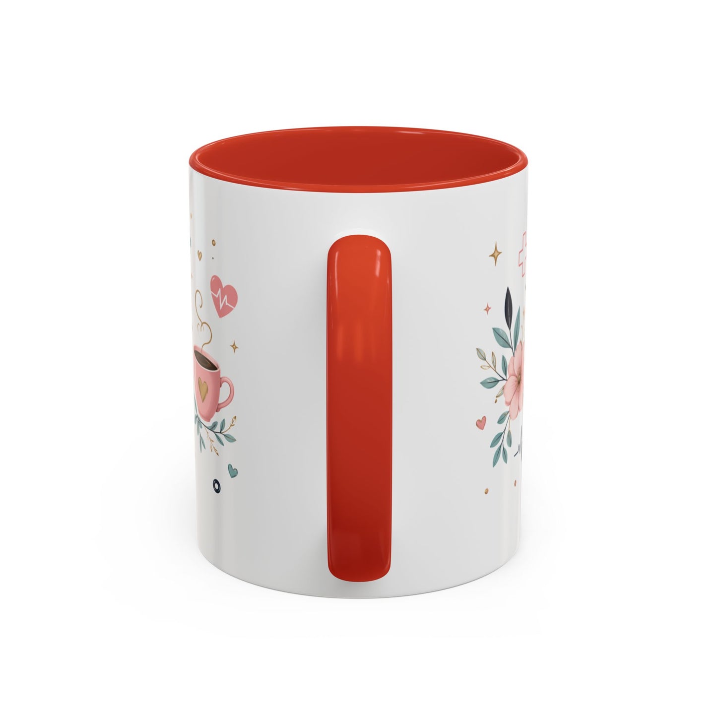 Nurse Coffee Mug - 'Compassion in Every Shift' Accent Ceramic Mug (11/15 oz)