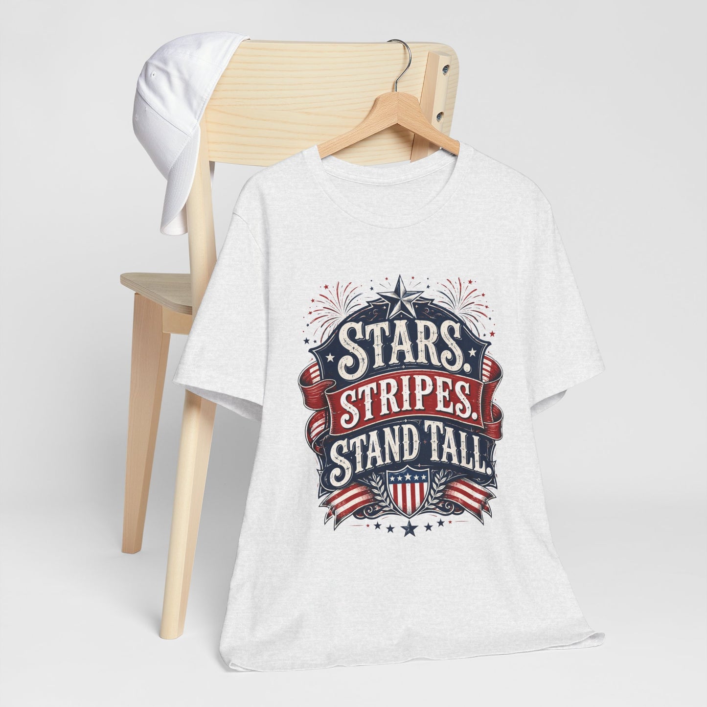 Patriotic "Stars, Stripes, Stand Tall" Tee