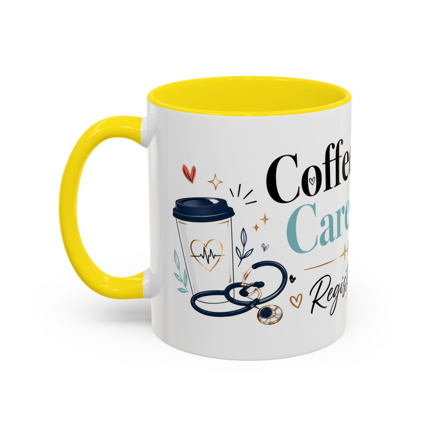 Nurse Coffee Mug — "Coffee. Scrubs. Care. Repeat." Accent 11/15oz