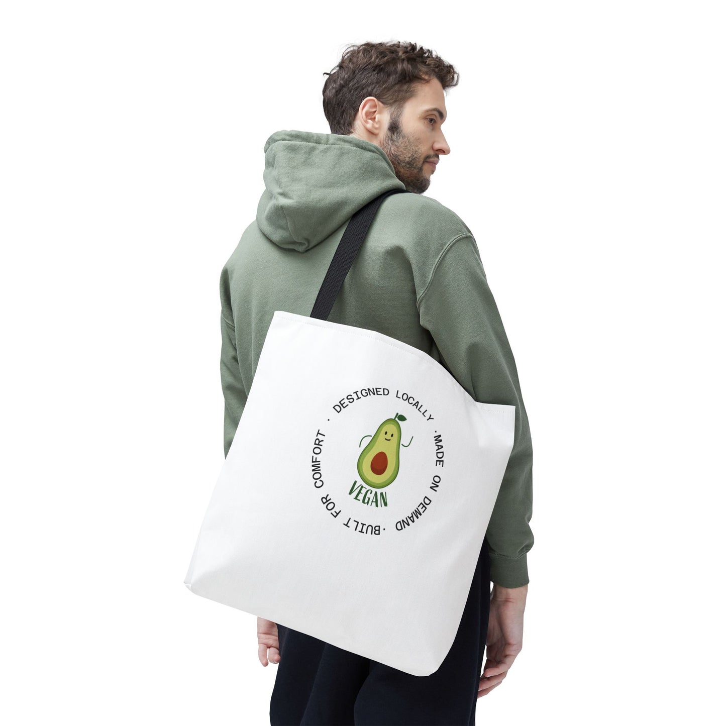 Tote Bag — Cute Vegan Avocado & Limoncello Lemon Print Eco Tote