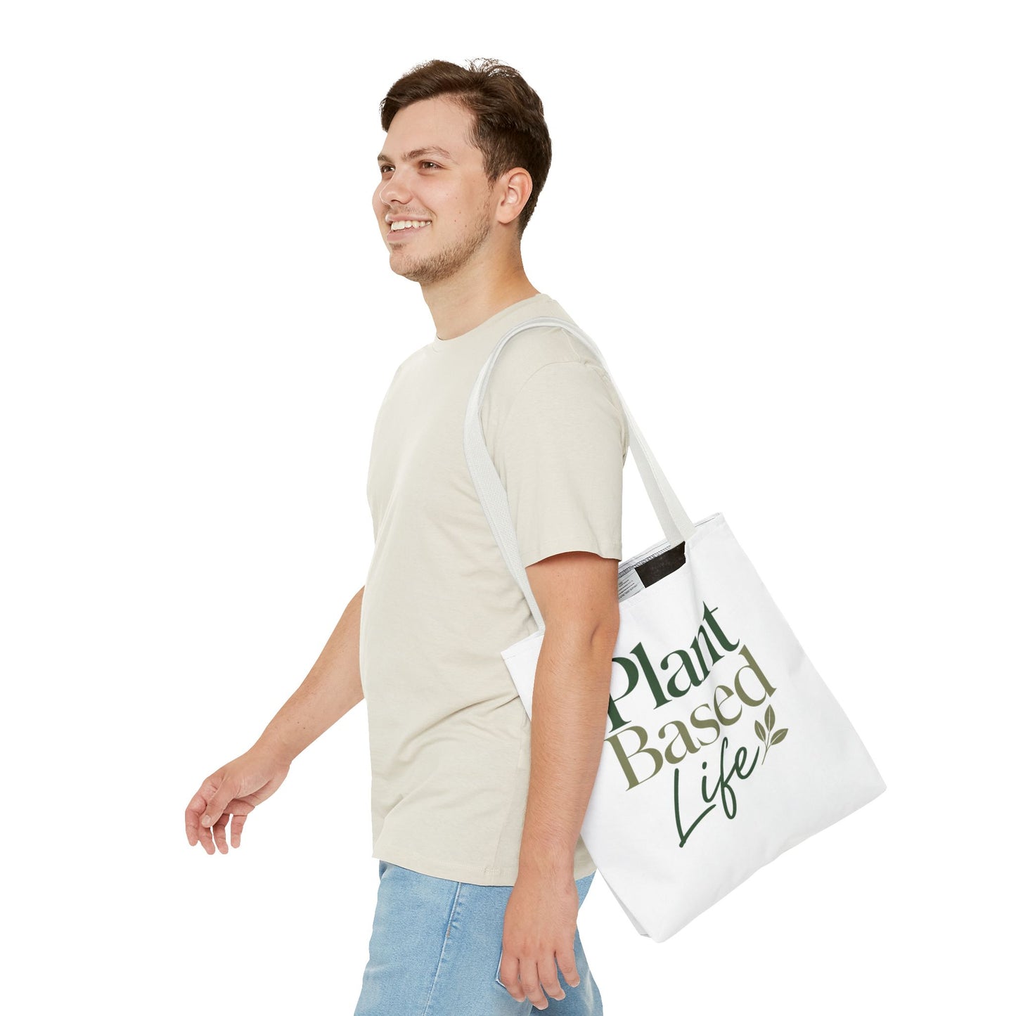 Plant-Based Tote Bag – "Plant Based Life" / "Eat Plants Daily" Eco-Friendly Canvas Tote