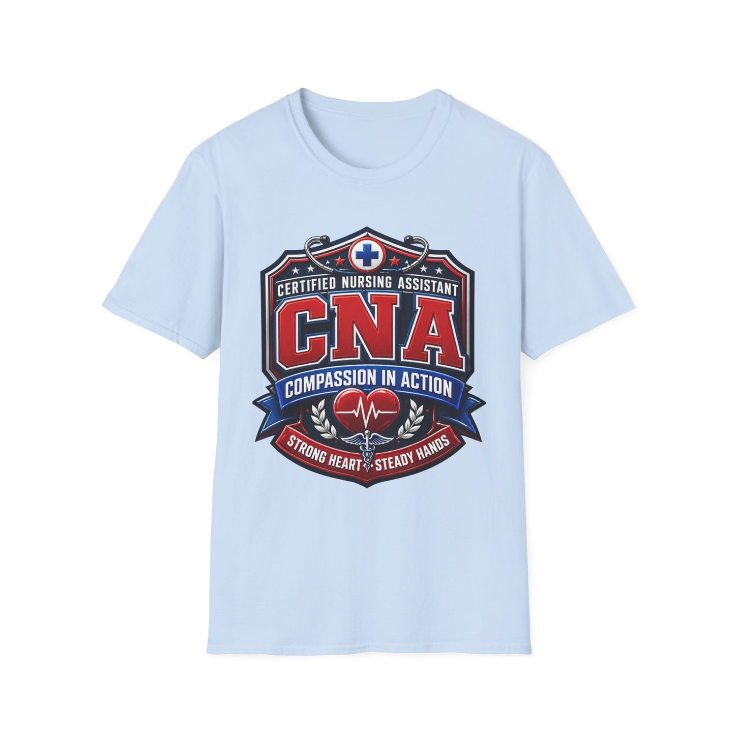 CNA T-Shirt – Certified Nursing Assistant ‘Compassion in Action’ Design