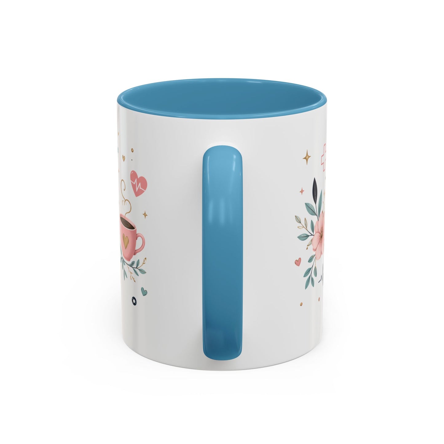 Nurse Coffee Mug - 'Compassion in Every Shift' Accent Ceramic Mug (11/15 oz)