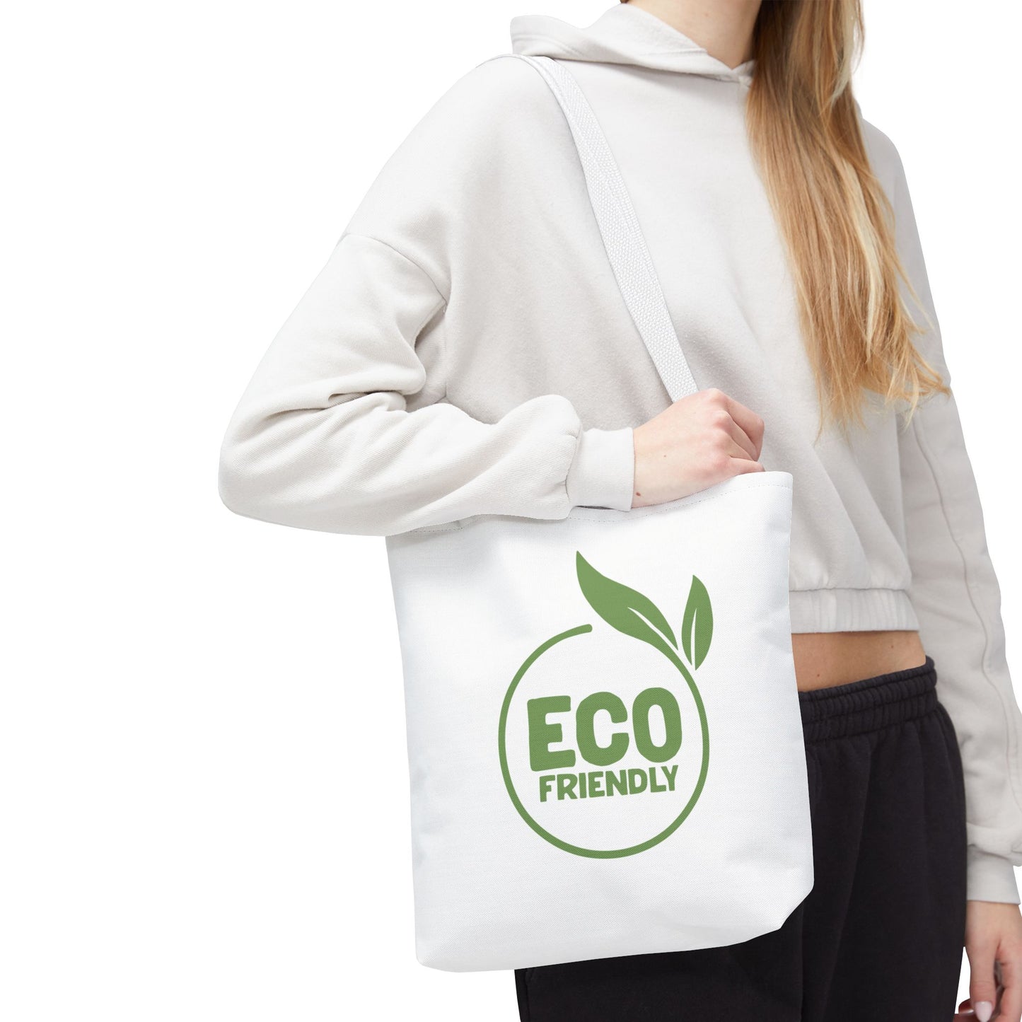 Eco-Friendly Tote Bag – Reusable Market Bag with Green Leaf Logo