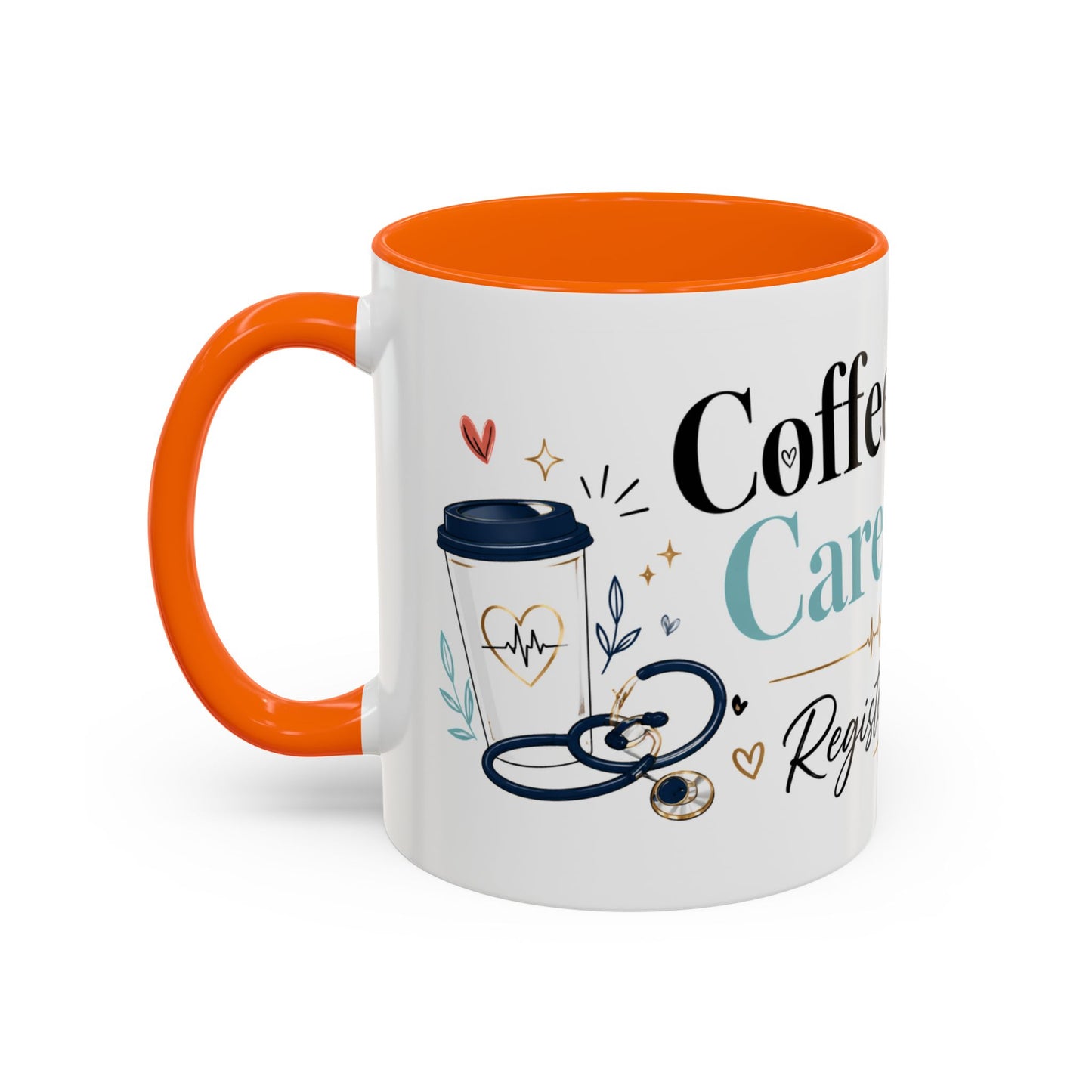 Nurse Coffee Mug — "Coffee. Scrubs. Care. Repeat." Accent 11/15oz