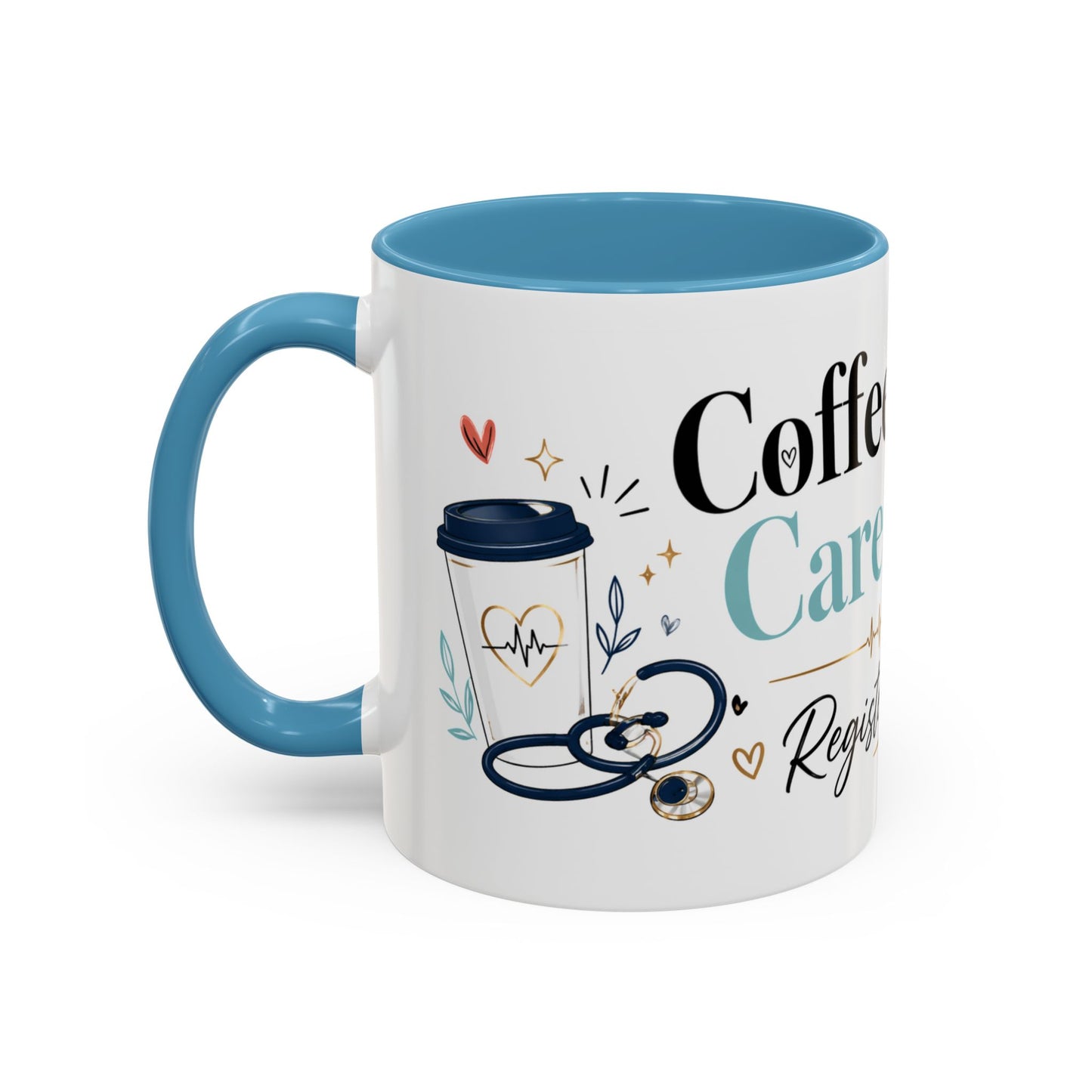Nurse Coffee Mug — "Coffee. Scrubs. Care. Repeat." Accent 11/15oz