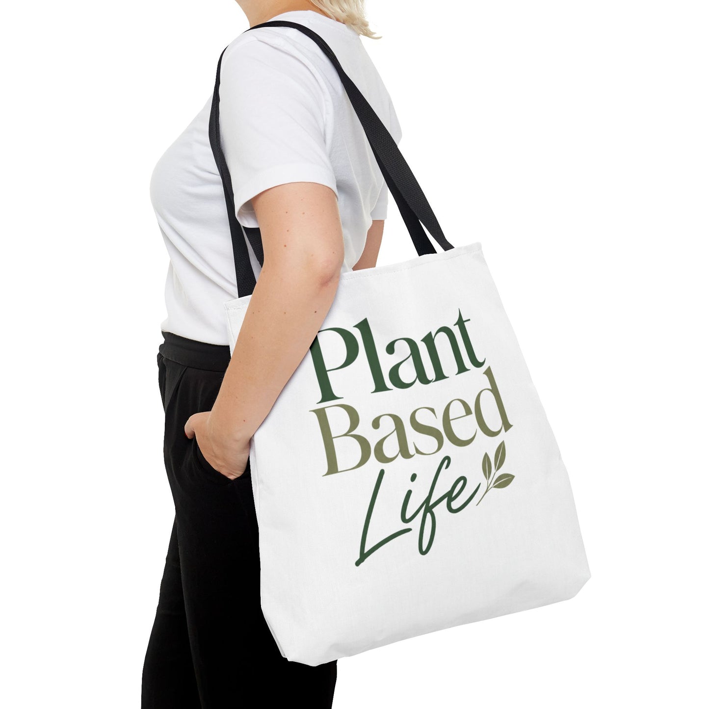 Plant-Based Tote Bag – "Plant Based Life" / "Eat Plants Daily" Eco-Friendly Canvas Tote
