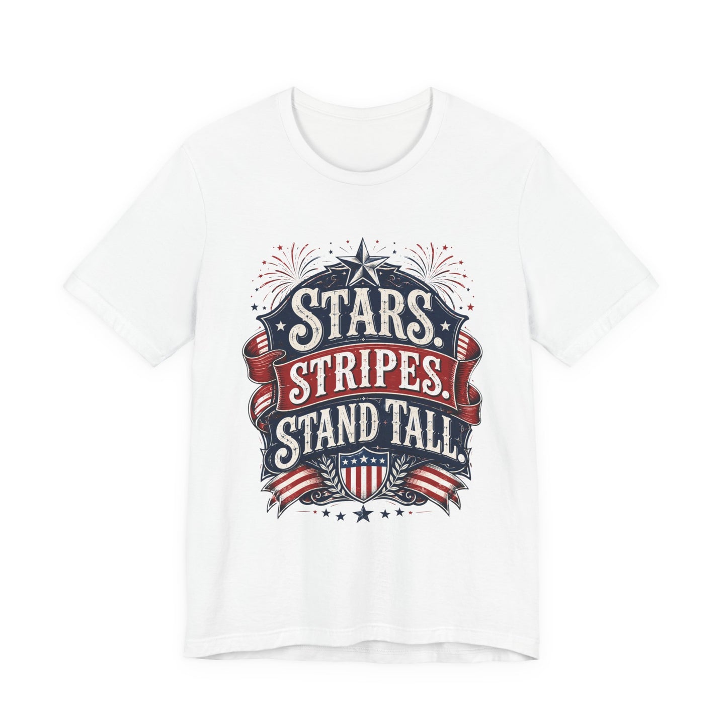 Patriotic "Stars, Stripes, Stand Tall" Tee