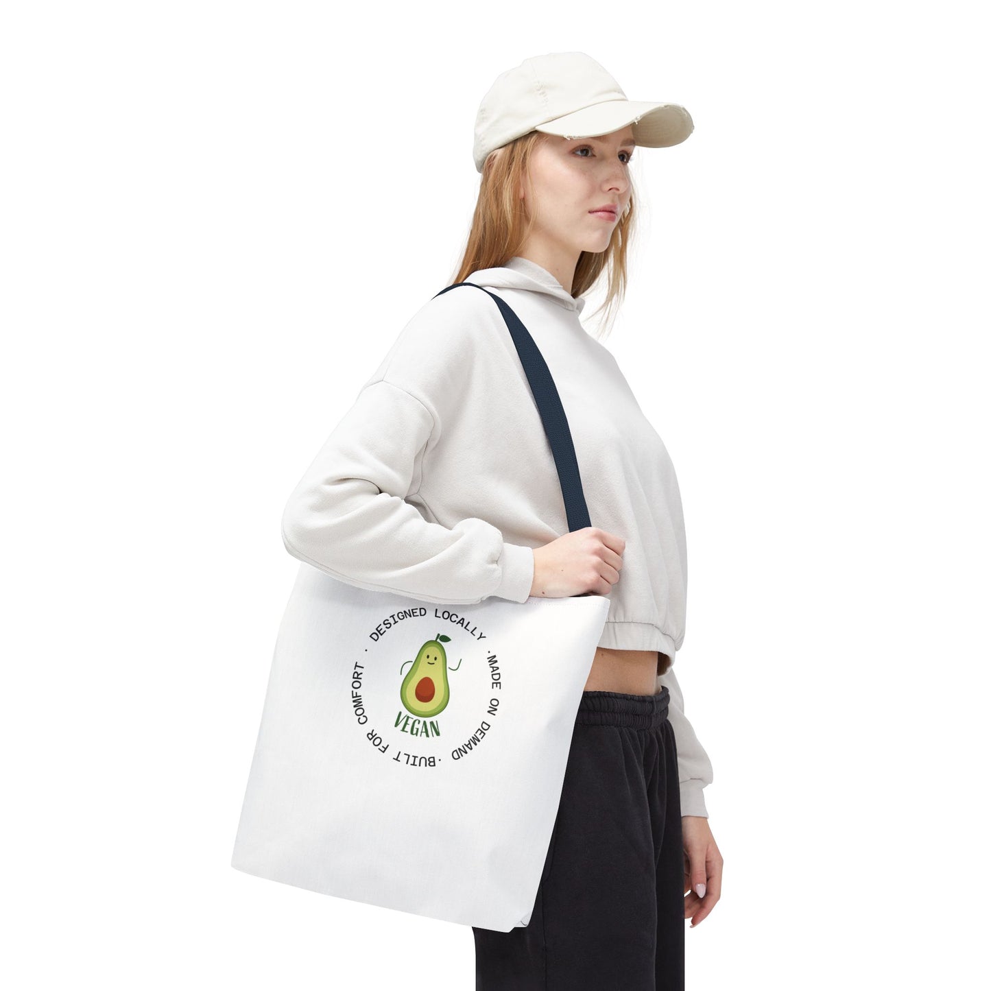 Tote Bag — Cute Vegan Avocado & Limoncello Lemon Print Eco Tote
