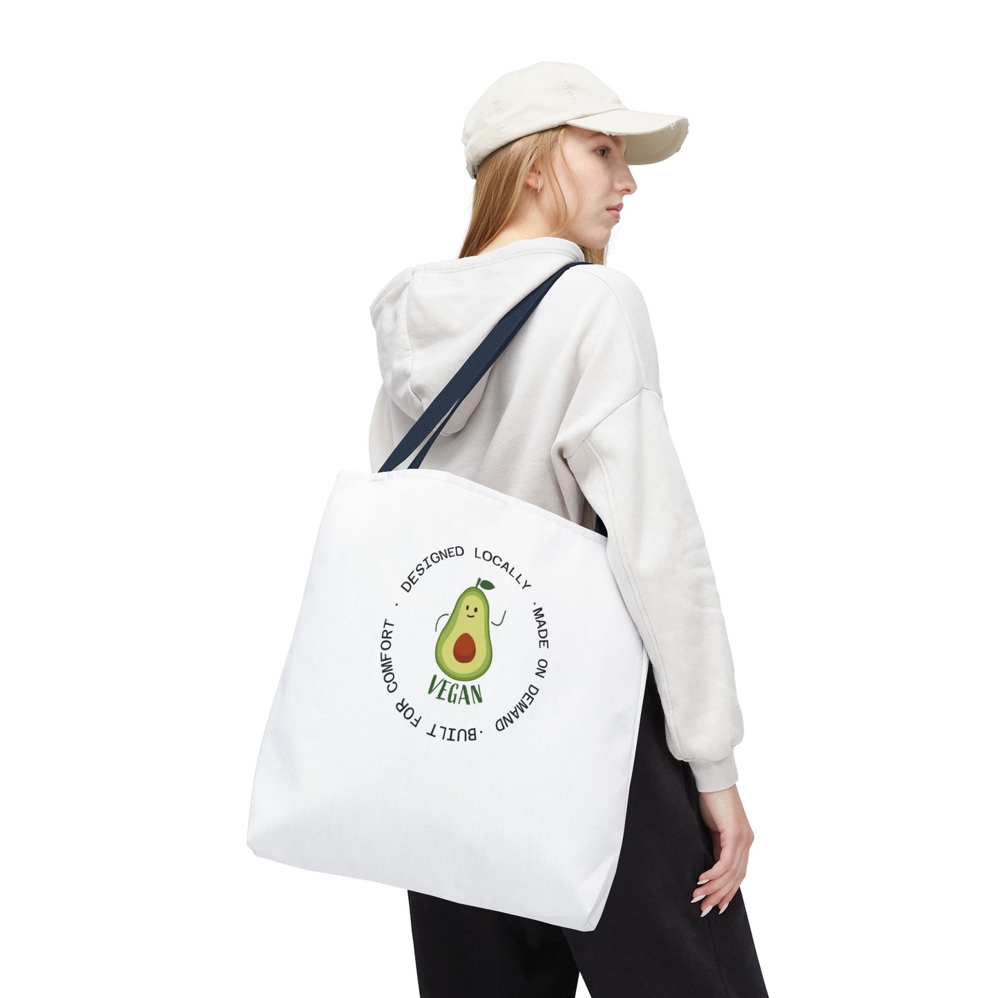 Tote Bag — Cute Vegan Avocado & Limoncello Lemon Print Eco Tote