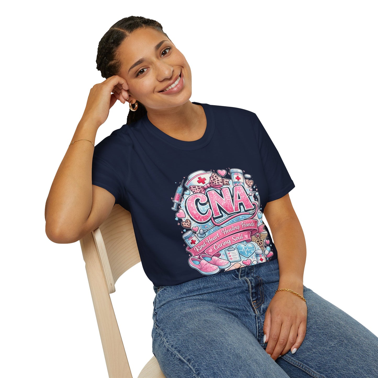 CNA Heart & Healing T-Shirt — Certified Nursing Assistant Tribute Tee