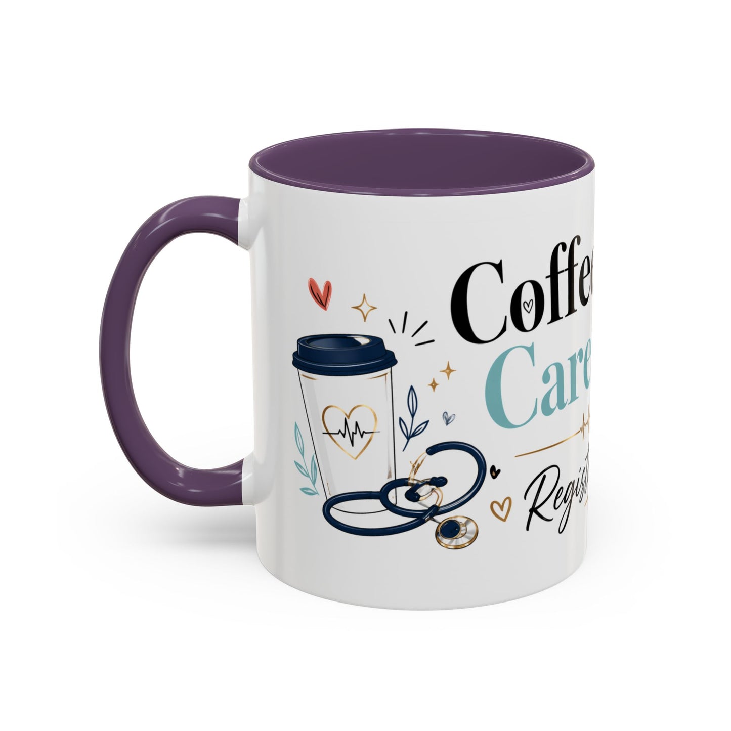 Nurse Coffee Mug — "Coffee. Scrubs. Care. Repeat." Accent 11/15oz