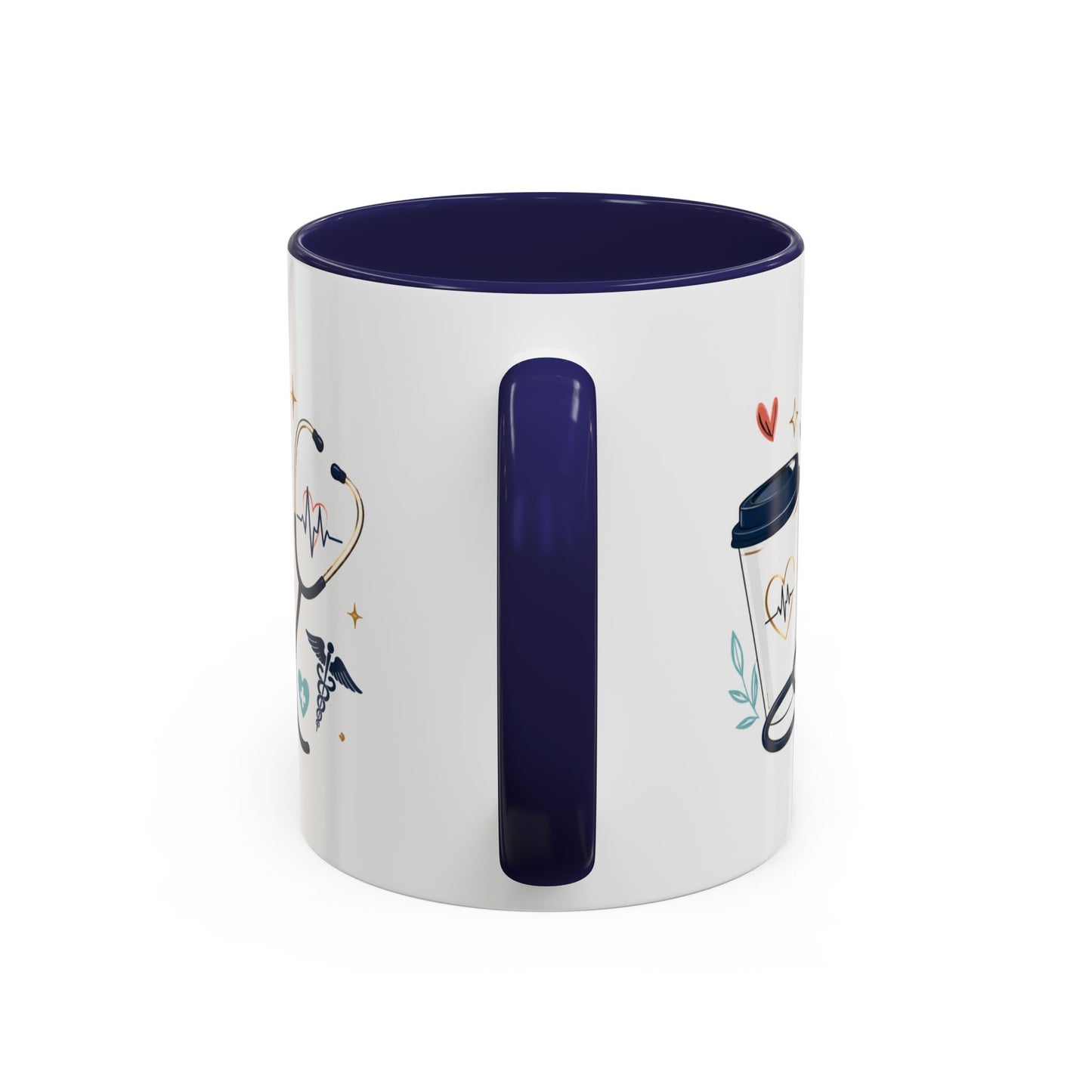 Nurse Coffee Mug — "Coffee. Scrubs. Care. Repeat." Accent 11/15oz