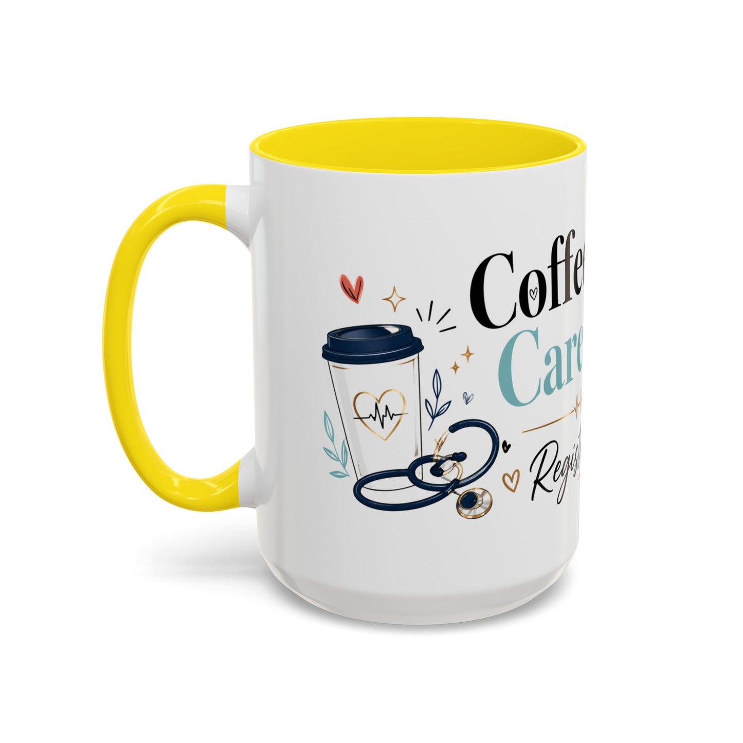 Nurse Coffee Mug — "Coffee. Scrubs. Care. Repeat." Accent 11/15oz