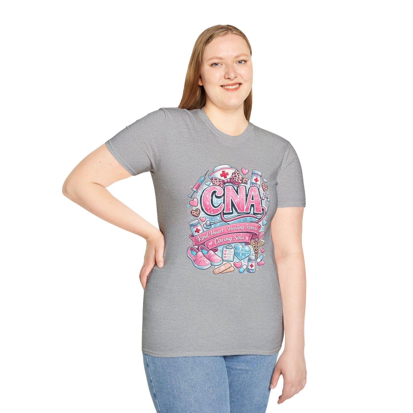 CNA Heart & Healing T-Shirt — Certified Nursing Assistant Tribute Tee