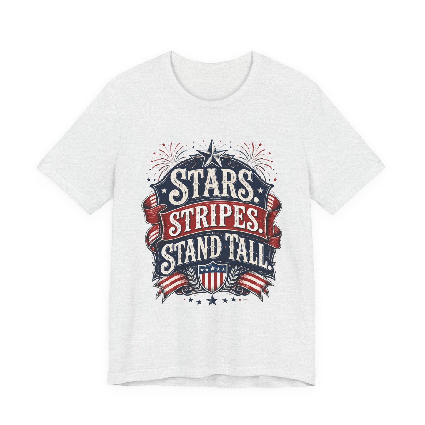 Patriotic "Stars, Stripes, Stand Tall" Tee