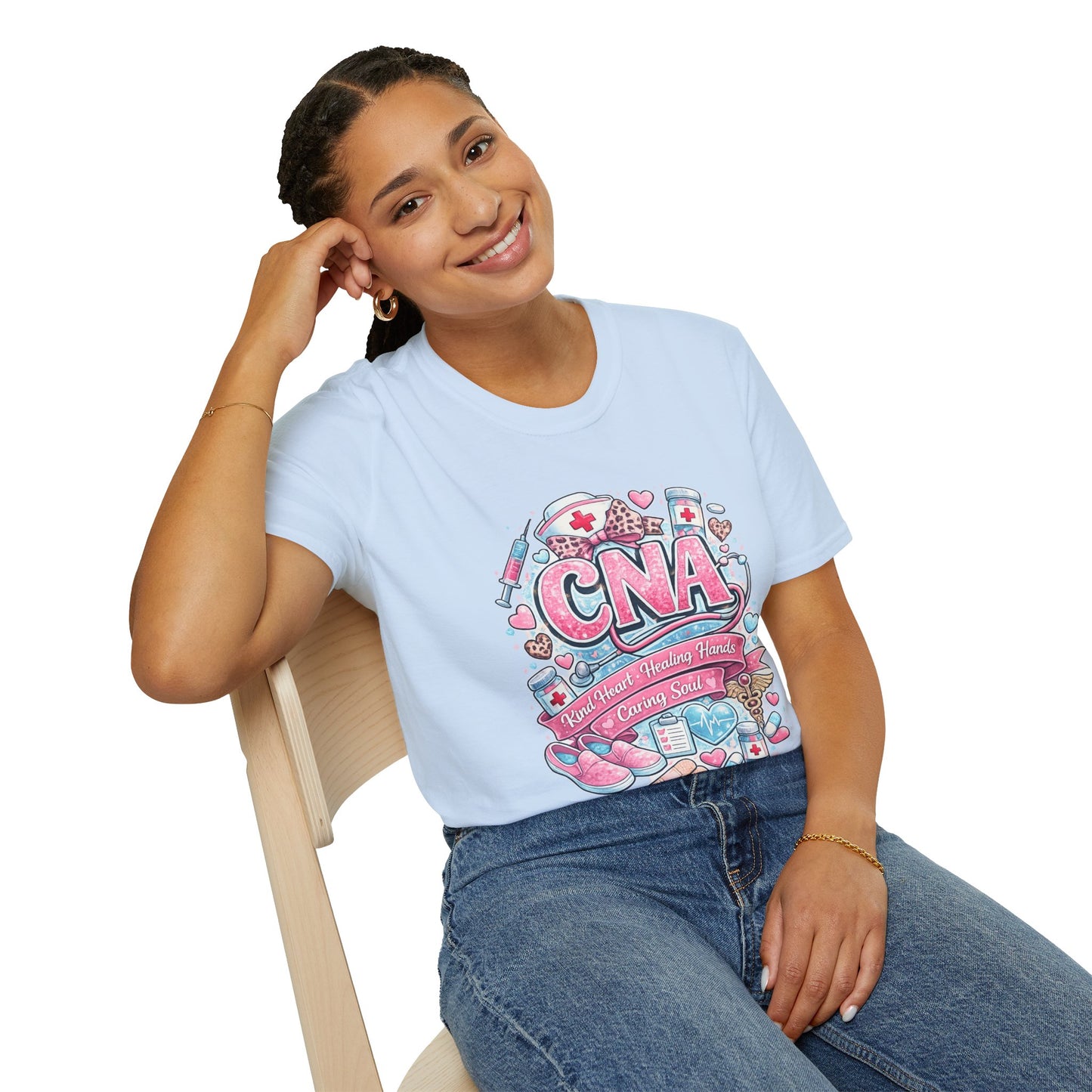 CNA Heart & Healing T-Shirt — Certified Nursing Assistant Tribute Tee