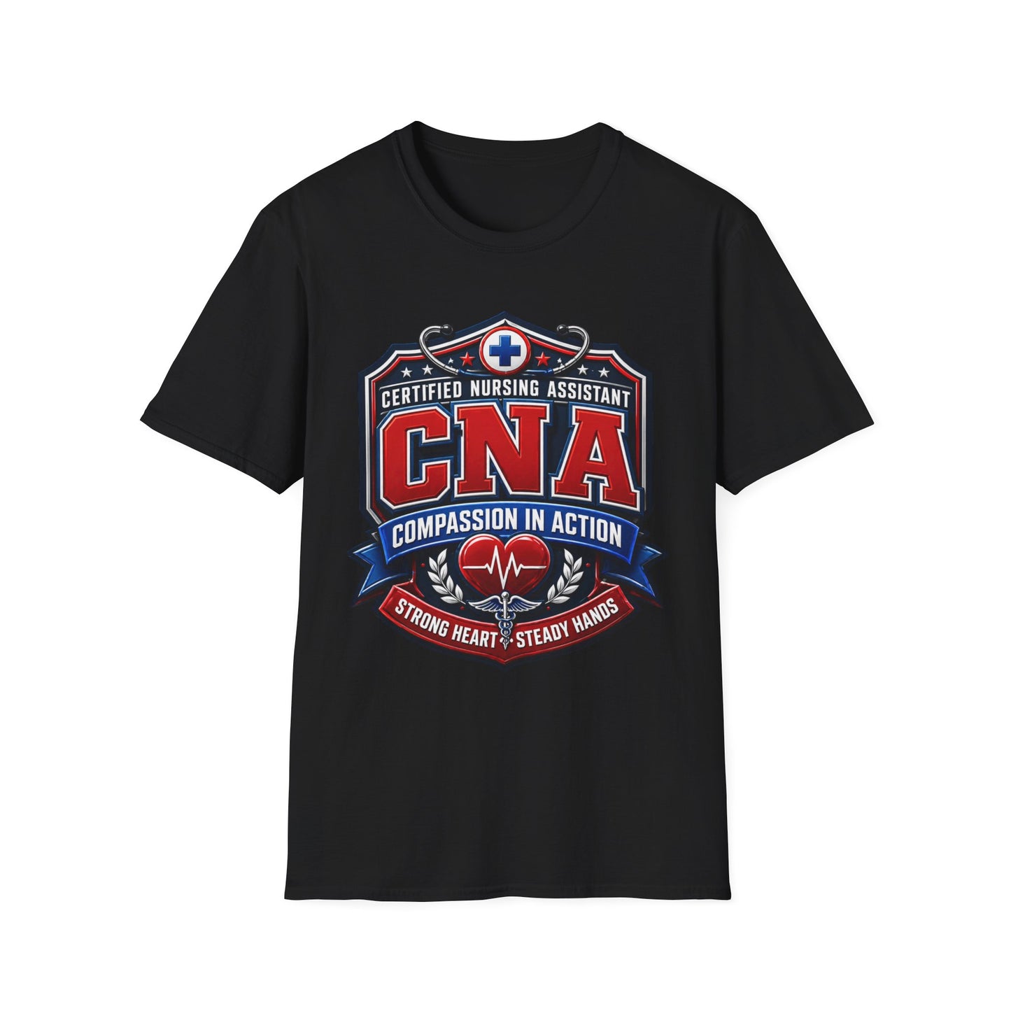 CNA T-Shirt – Certified Nursing Assistant ‘Compassion in Action’ Design