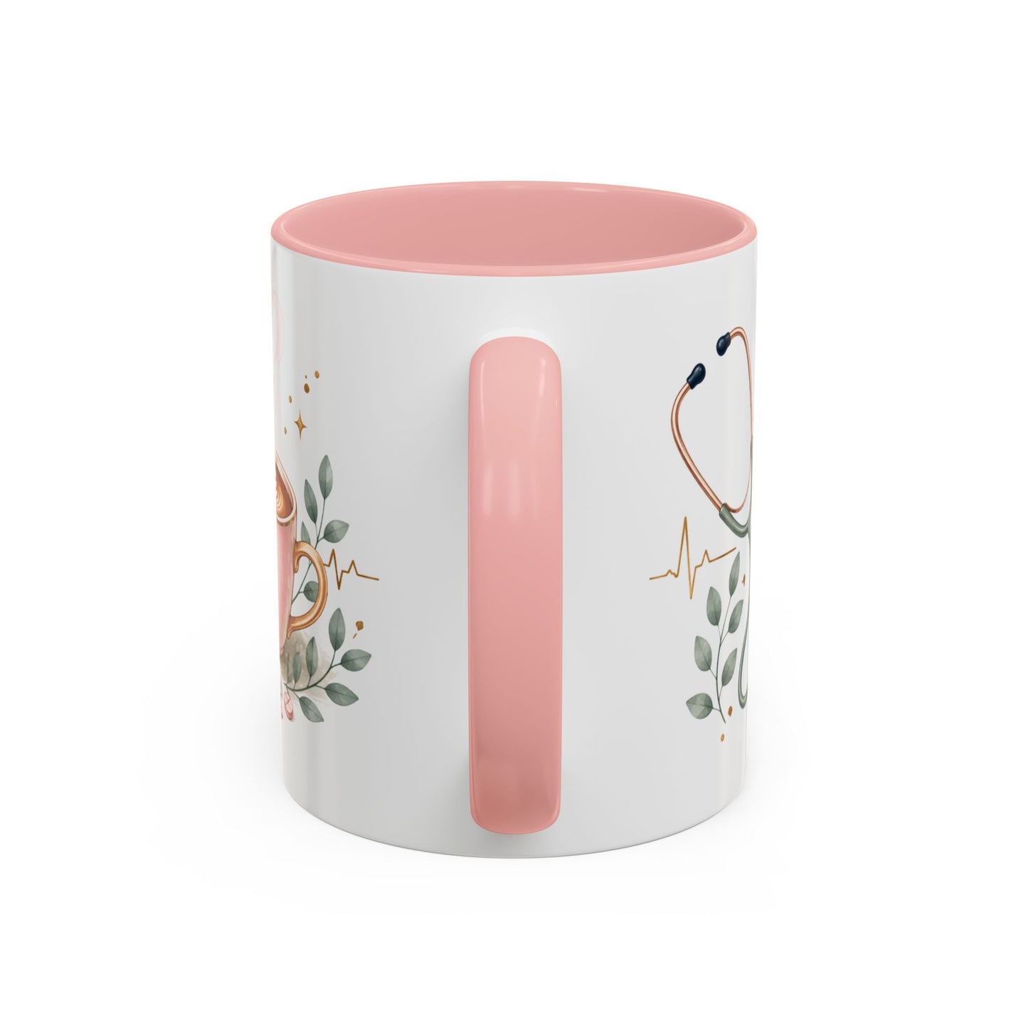 Nurse Life Coffee Mug — "Fueled by Coffee, Powered by Compassion" Accent Mug