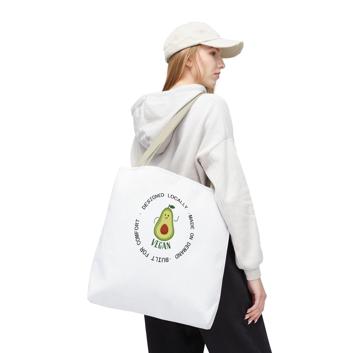 Tote Bag — Cute Vegan Avocado & Limoncello Lemon Print Eco Tote