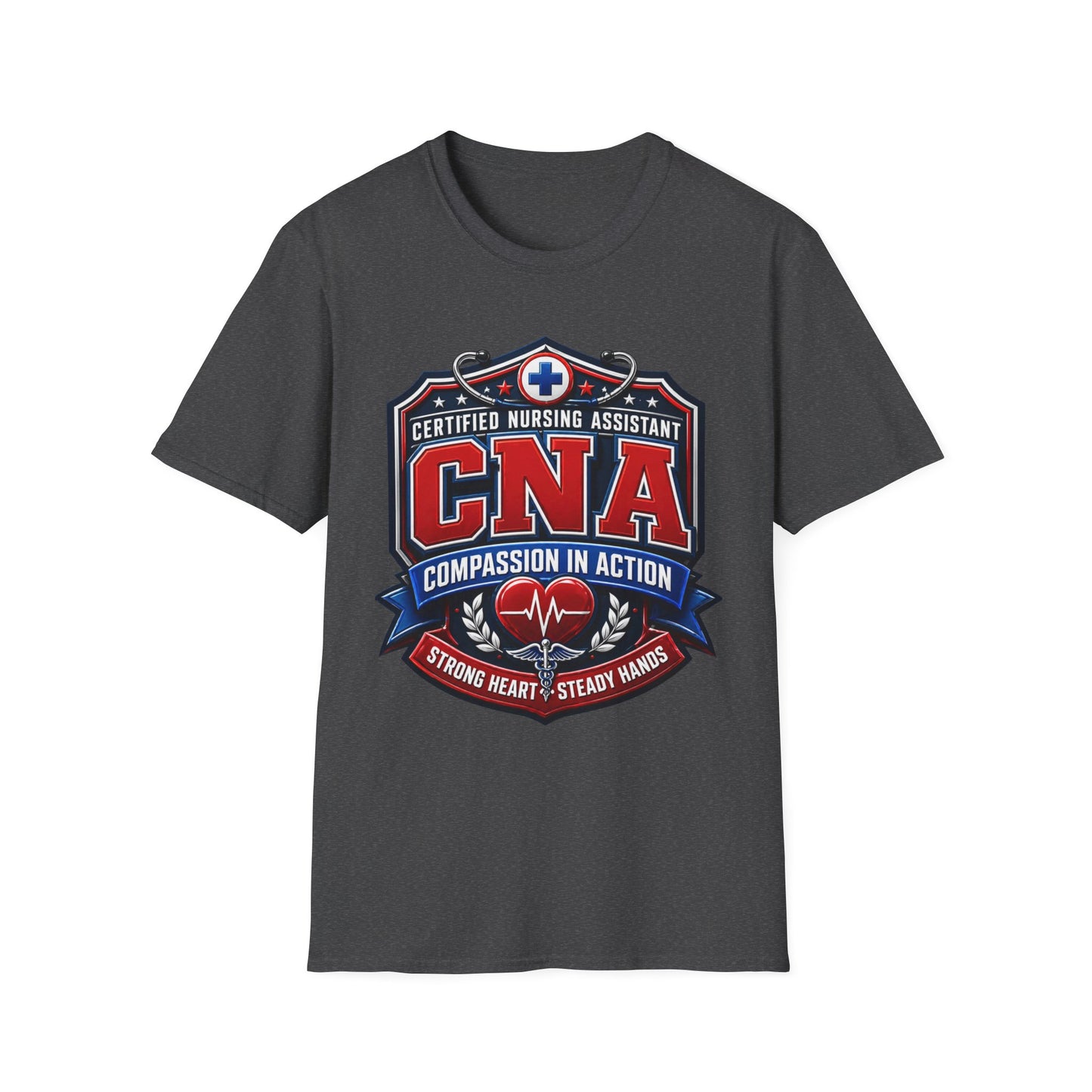 CNA T-Shirt – Certified Nursing Assistant ‘Compassion in Action’ Design