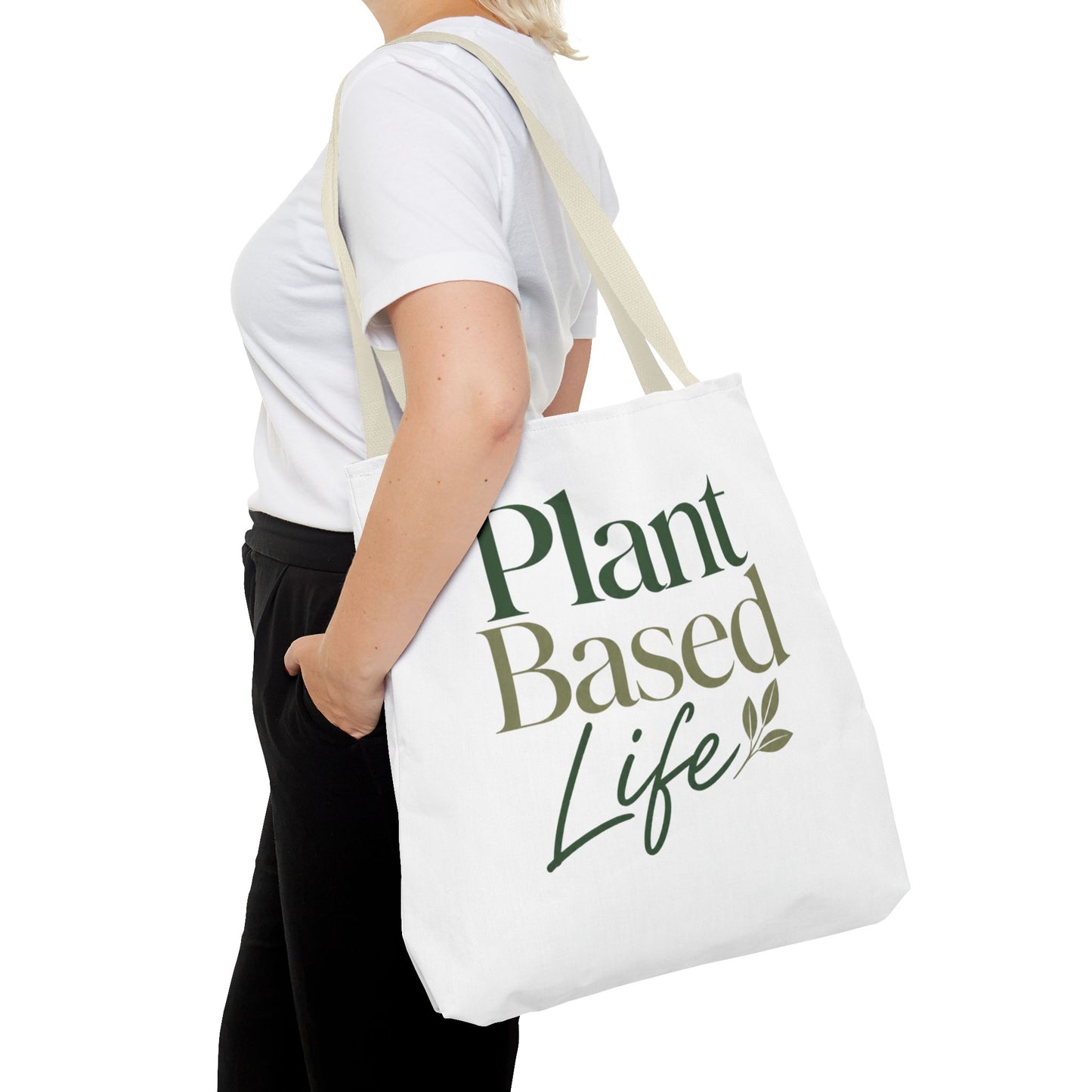 Plant-Based Tote Bag – "Plant Based Life" / "Eat Plants Daily" Eco-Friendly Canvas Tote