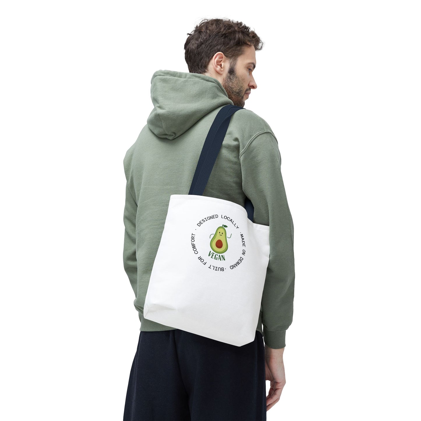 Tote Bag — Cute Vegan Avocado & Limoncello Lemon Print Eco Tote