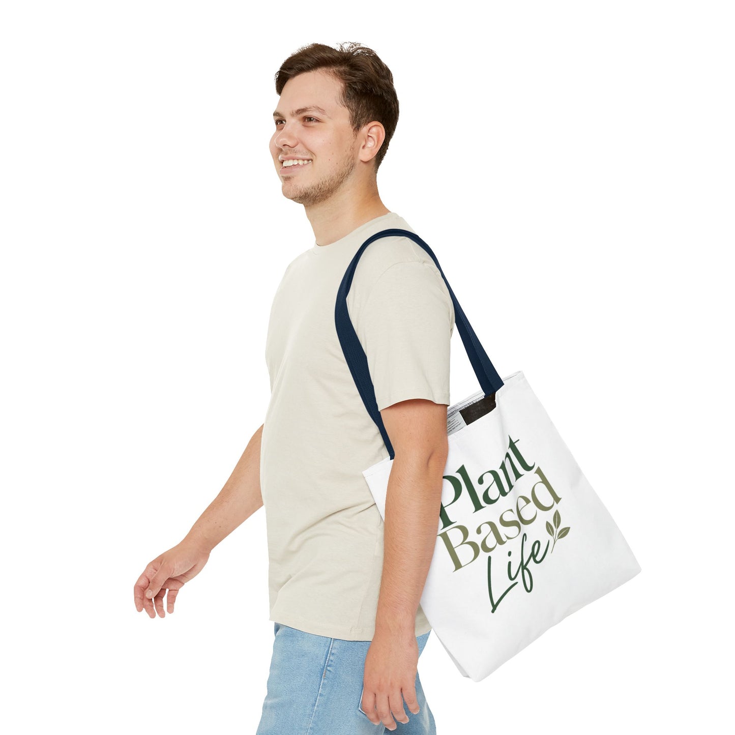 Plant-Based Tote Bag – "Plant Based Life" / "Eat Plants Daily" Eco-Friendly Canvas Tote