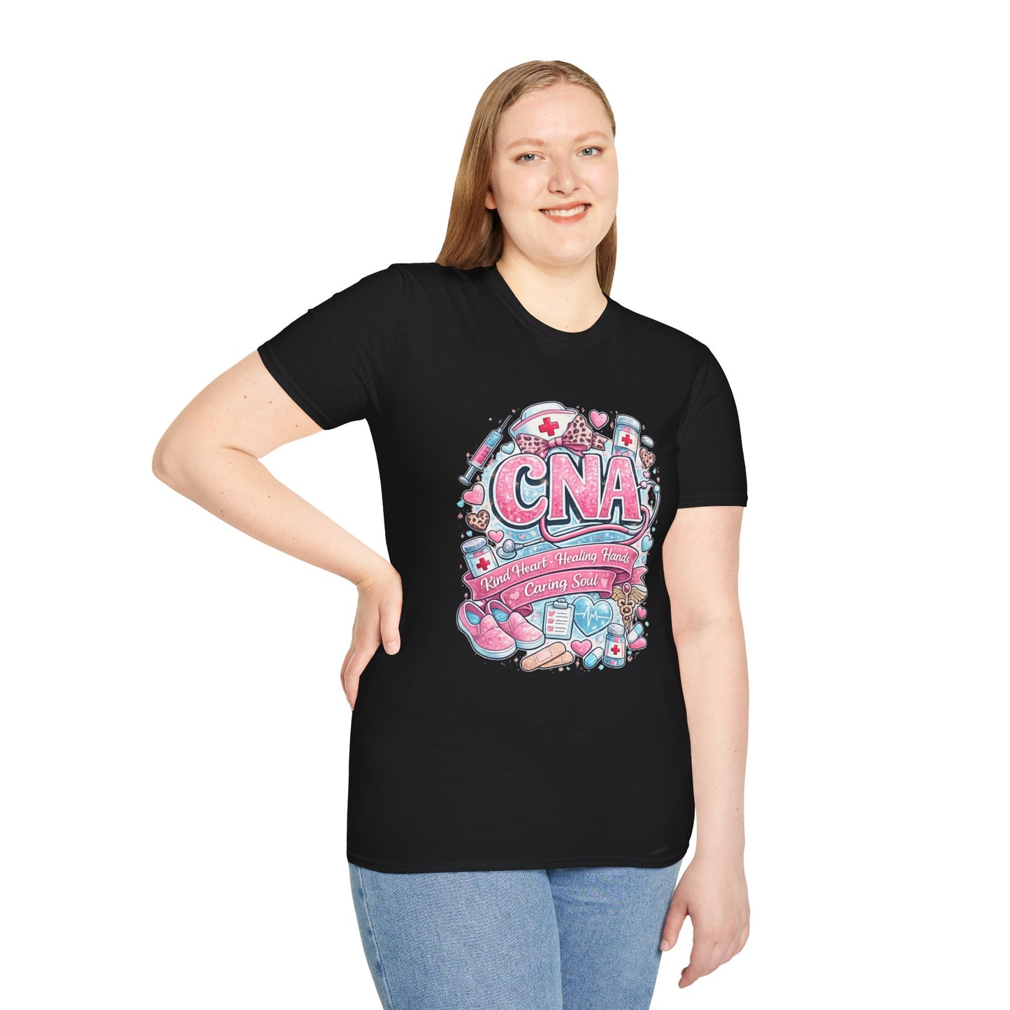 CNA Heart & Healing T-Shirt — Certified Nursing Assistant Tribute Tee