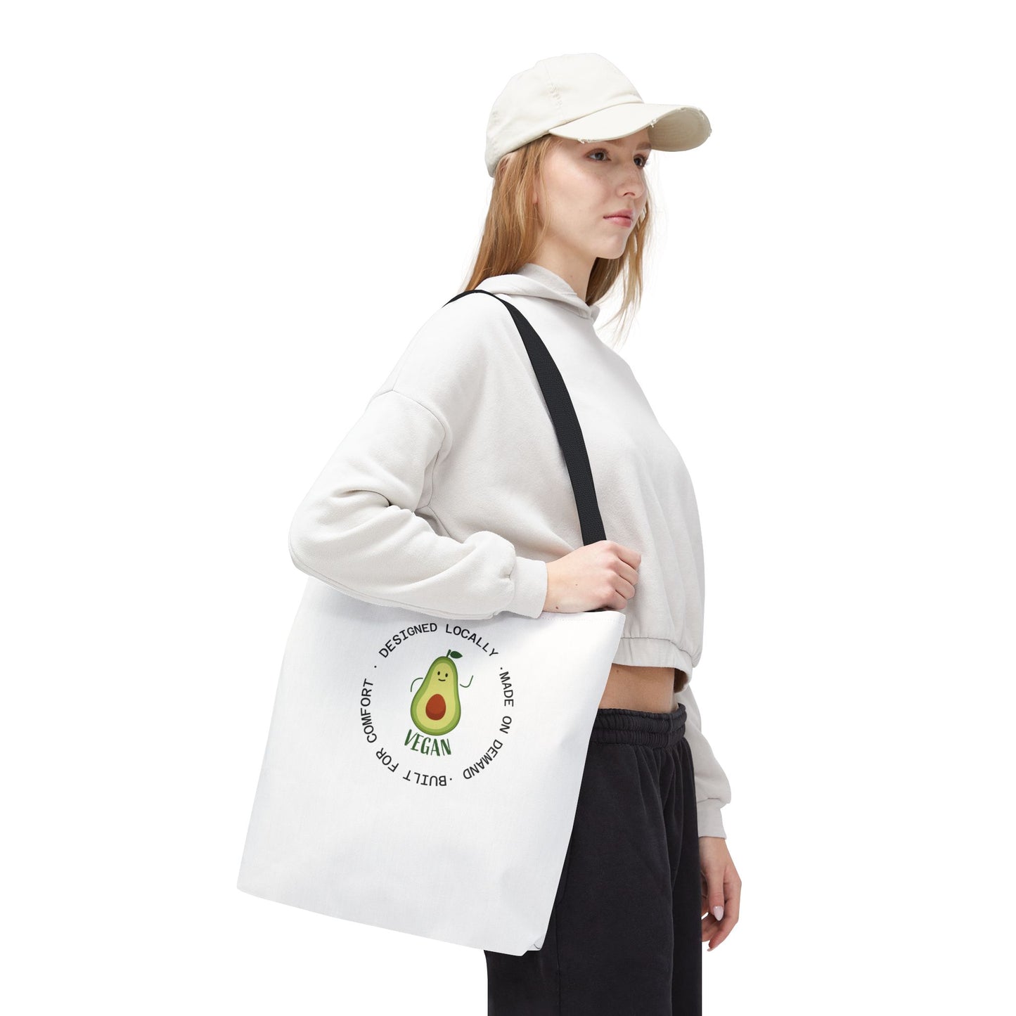 Tote Bag — Cute Vegan Avocado & Limoncello Lemon Print Eco Tote