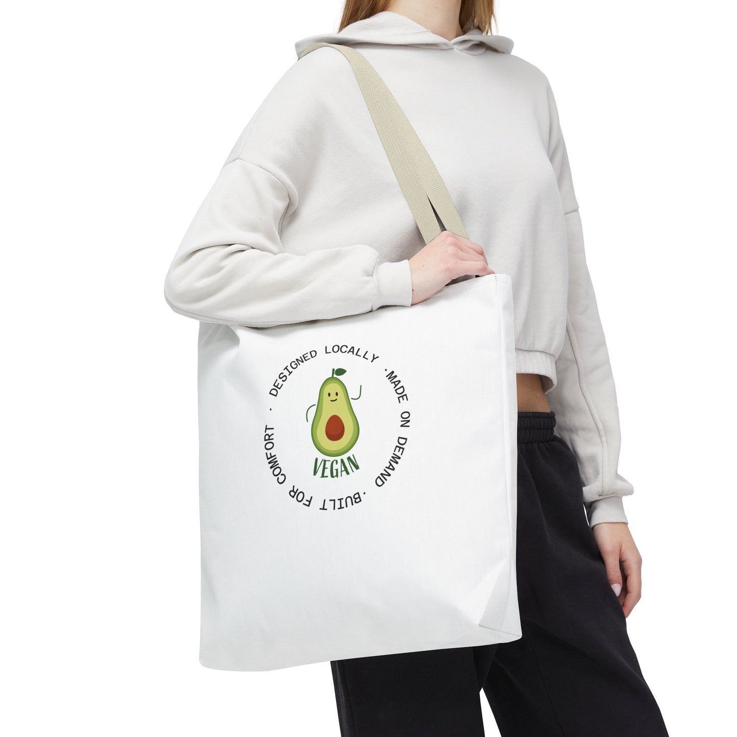 Tote Bag — Cute Vegan Avocado & Limoncello Lemon Print Eco Tote