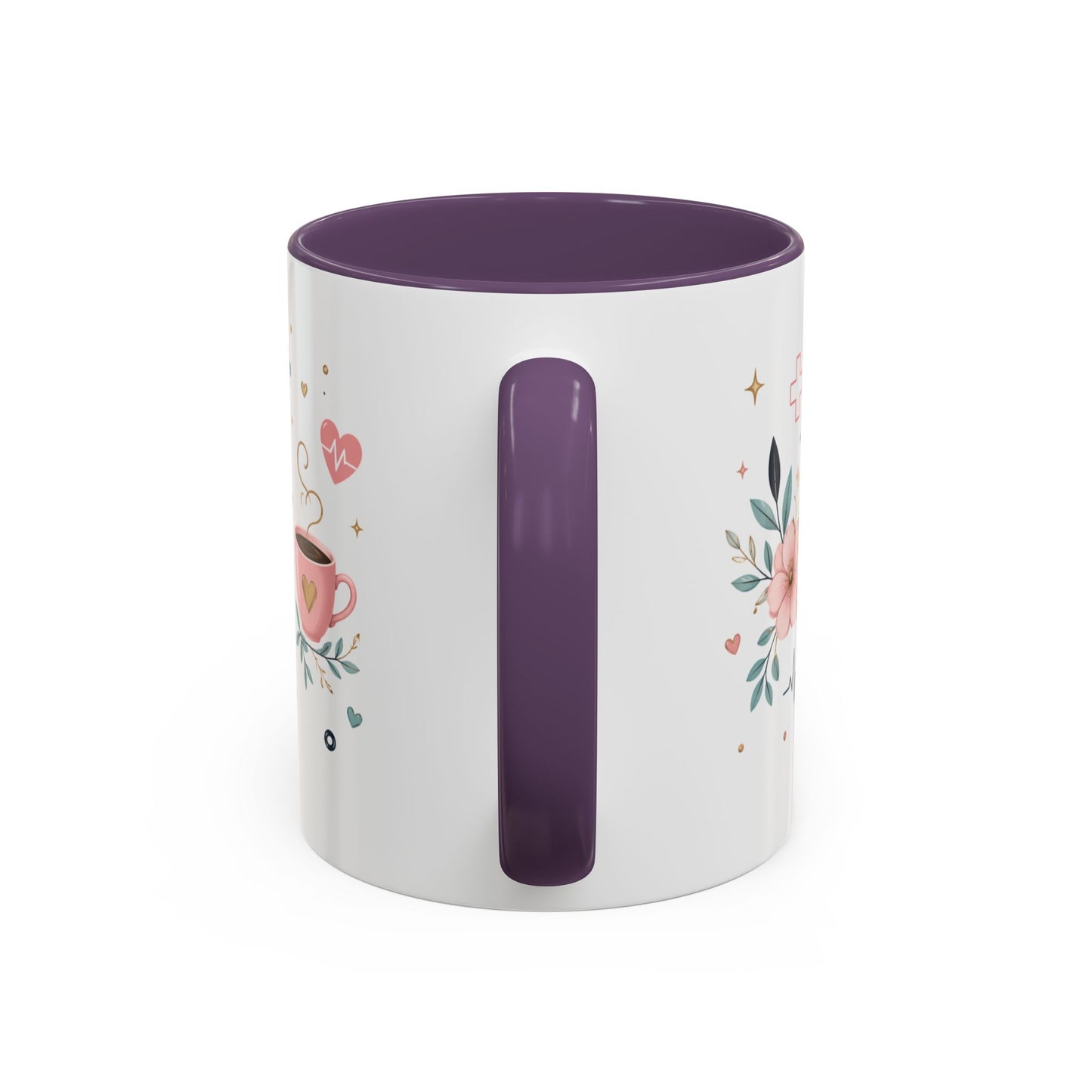 Nurse Coffee Mug - 'Compassion in Every Shift' Accent Ceramic Mug (11/15 oz)