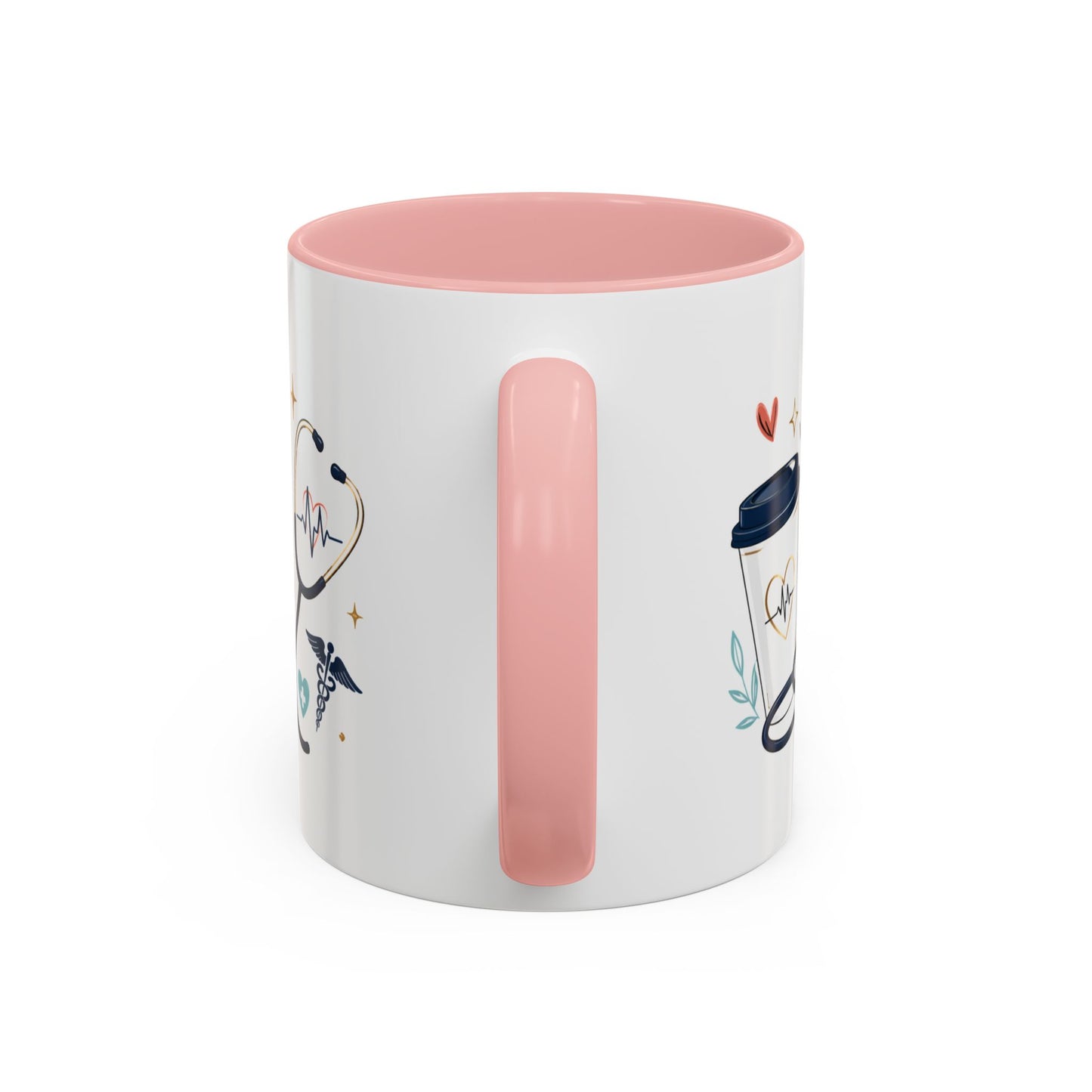 Nurse Coffee Mug — "Coffee. Scrubs. Care. Repeat." Accent 11/15oz
