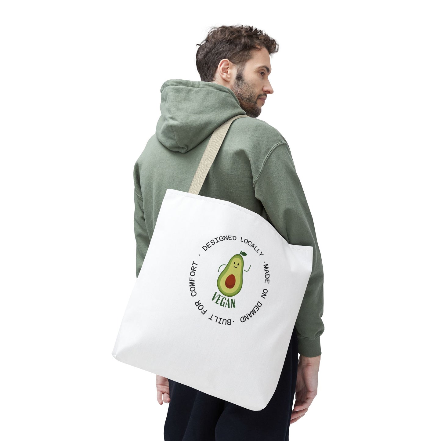 Tote Bag — Cute Vegan Avocado & Limoncello Lemon Print Eco Tote