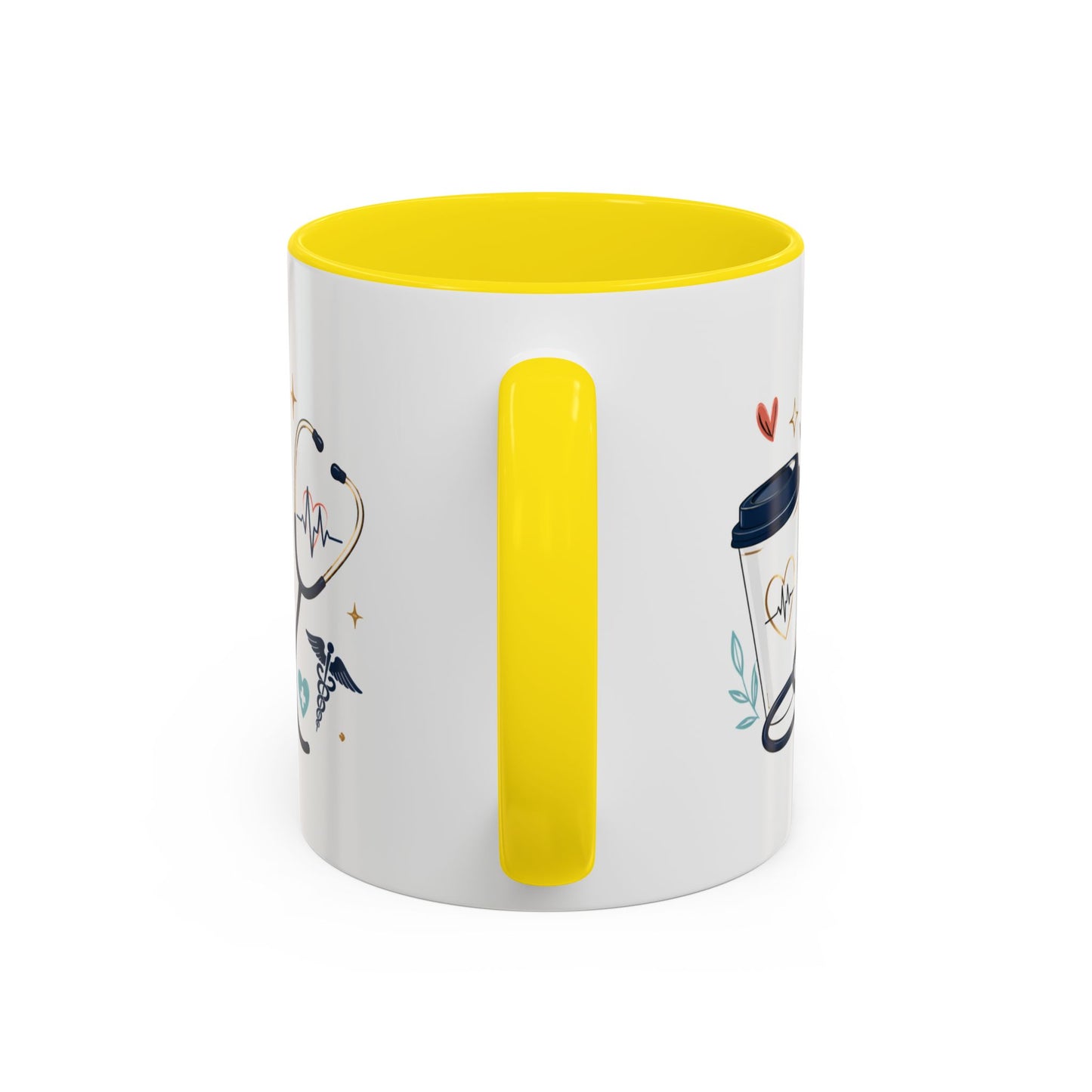 Nurse Coffee Mug — "Coffee. Scrubs. Care. Repeat." Accent 11/15oz