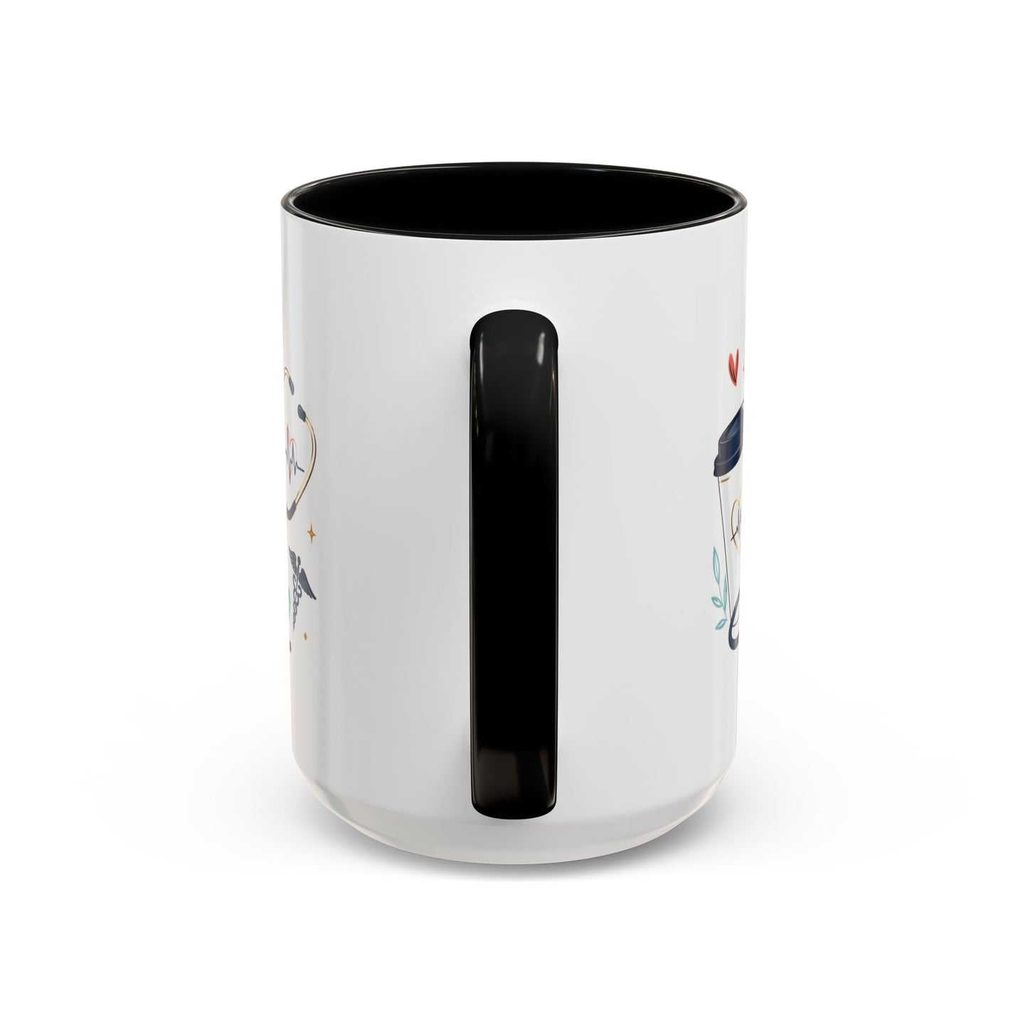 Nurse Coffee Mug — "Coffee. Scrubs. Care. Repeat." Accent 11/15oz
