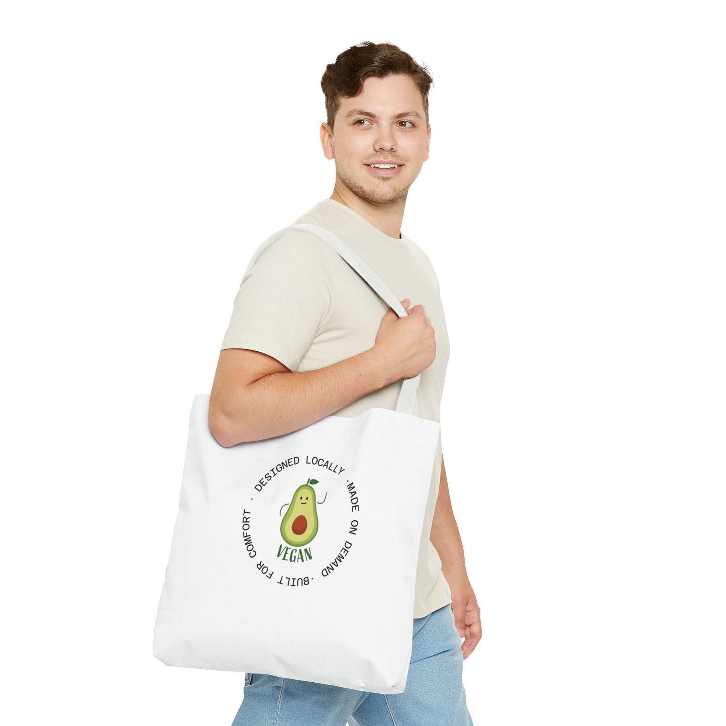 Tote Bag — Cute Vegan Avocado & Limoncello Lemon Print Eco Tote