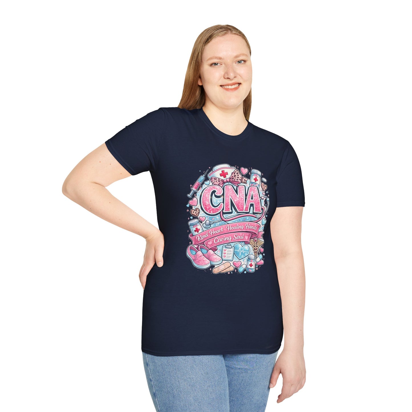 CNA Heart & Healing T-Shirt — Certified Nursing Assistant Tribute Tee