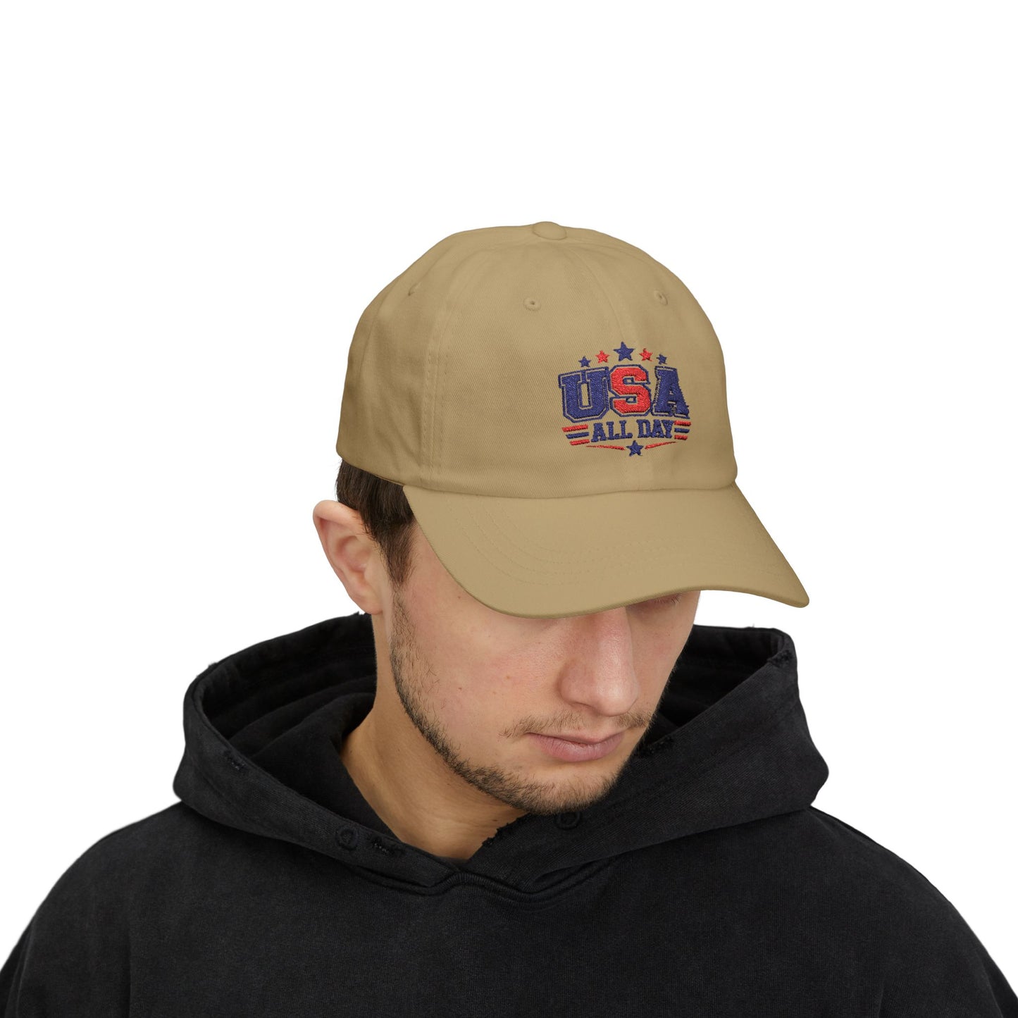 USA All Day Dad Cap — Patriotic Adjustable Baseball Hat