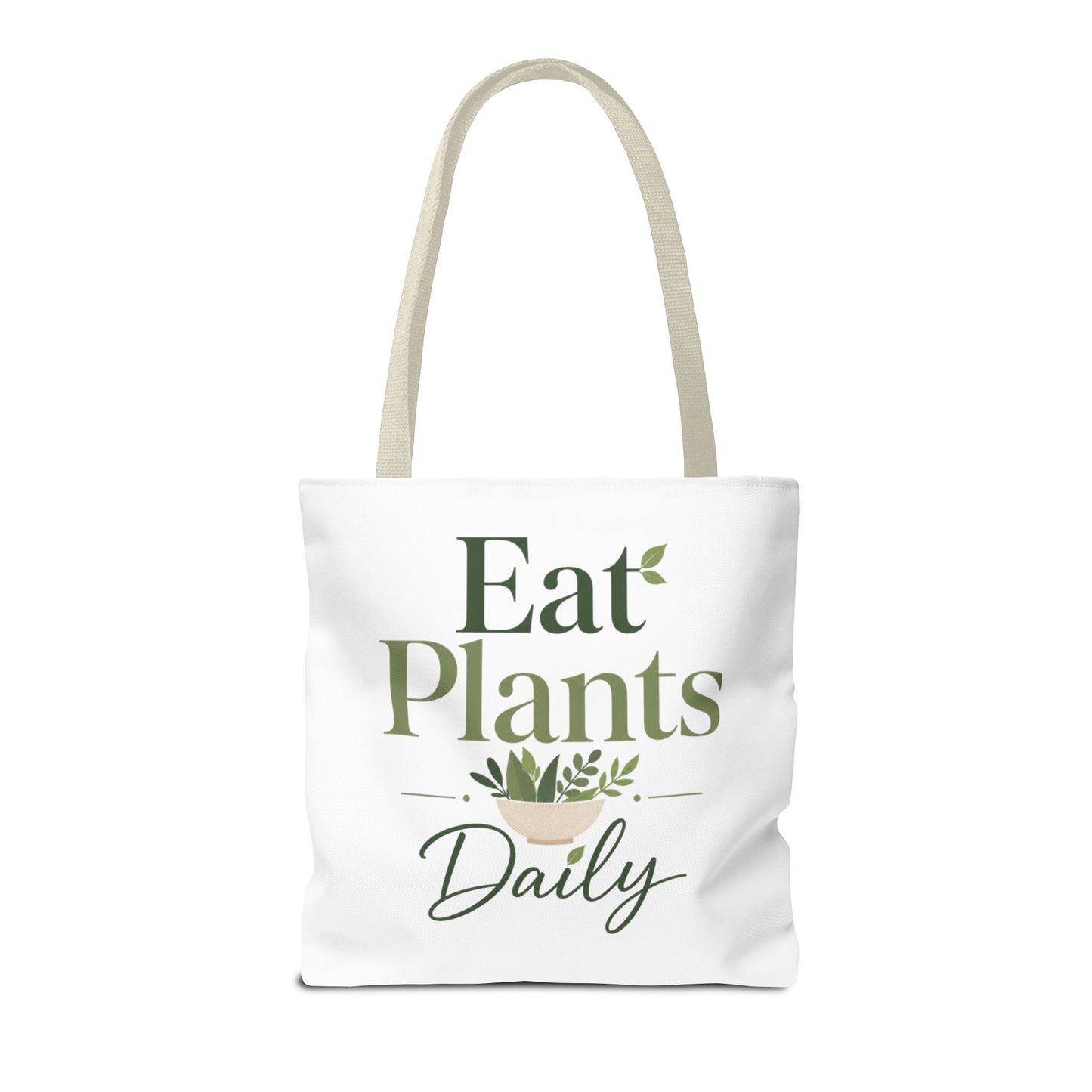 Plant-Based Tote Bag – "Plant Based Life" / "Eat Plants Daily" Eco-Friendly Canvas Tote