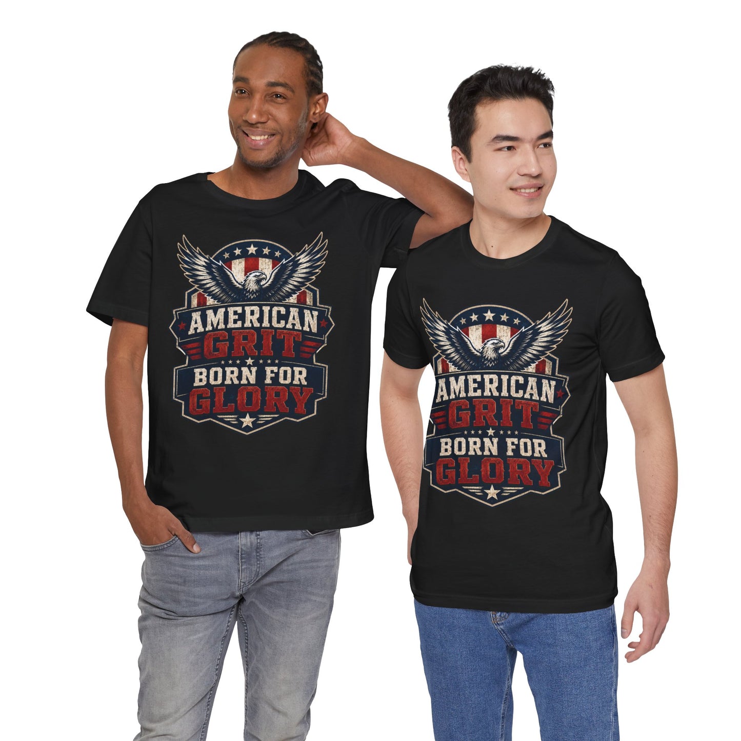 American Grit Tee — "Born for Glory" Patriotic Eagle T-Shirt