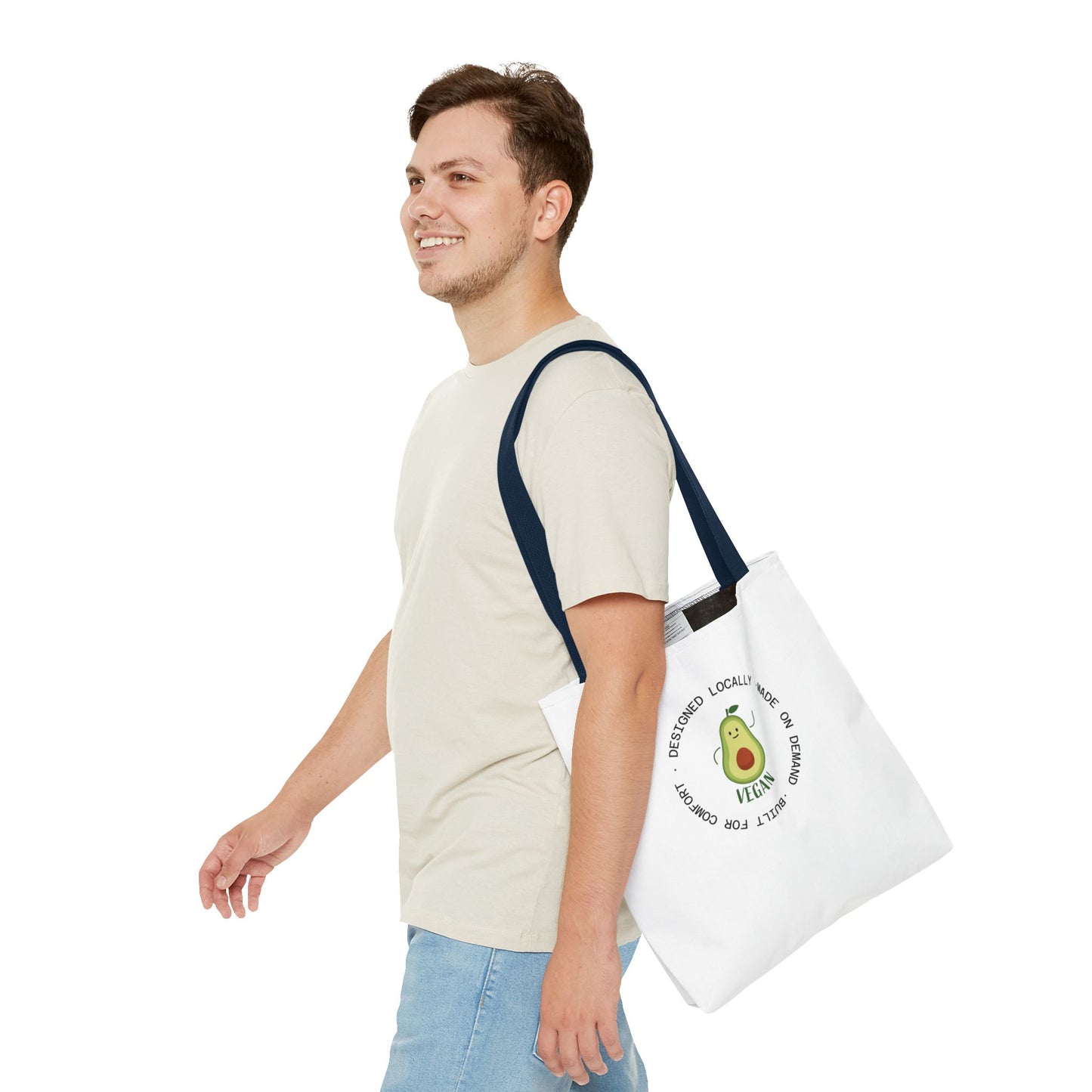 Tote Bag — Cute Vegan Avocado & Limoncello Lemon Print Eco Tote