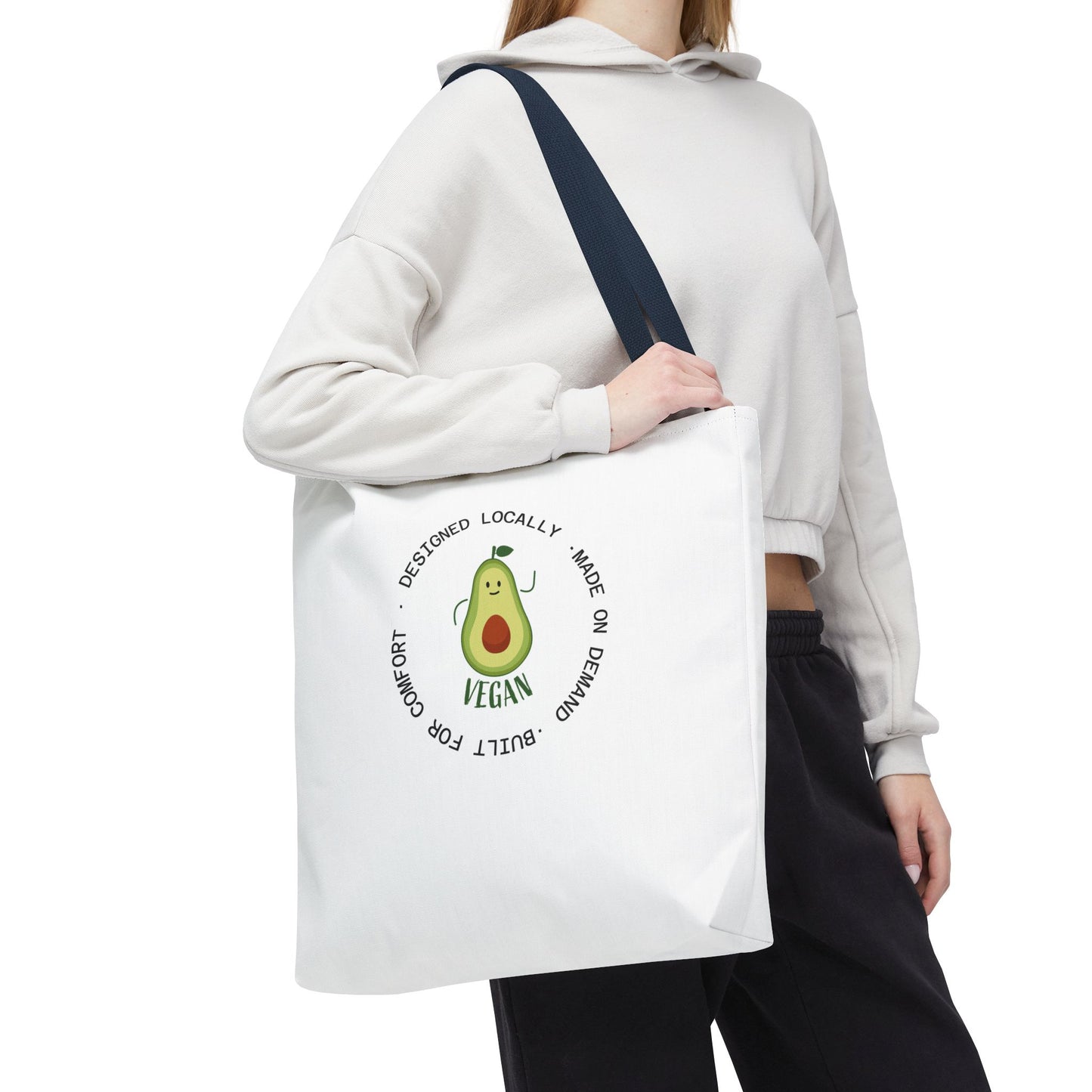 Tote Bag — Cute Vegan Avocado & Limoncello Lemon Print Eco Tote