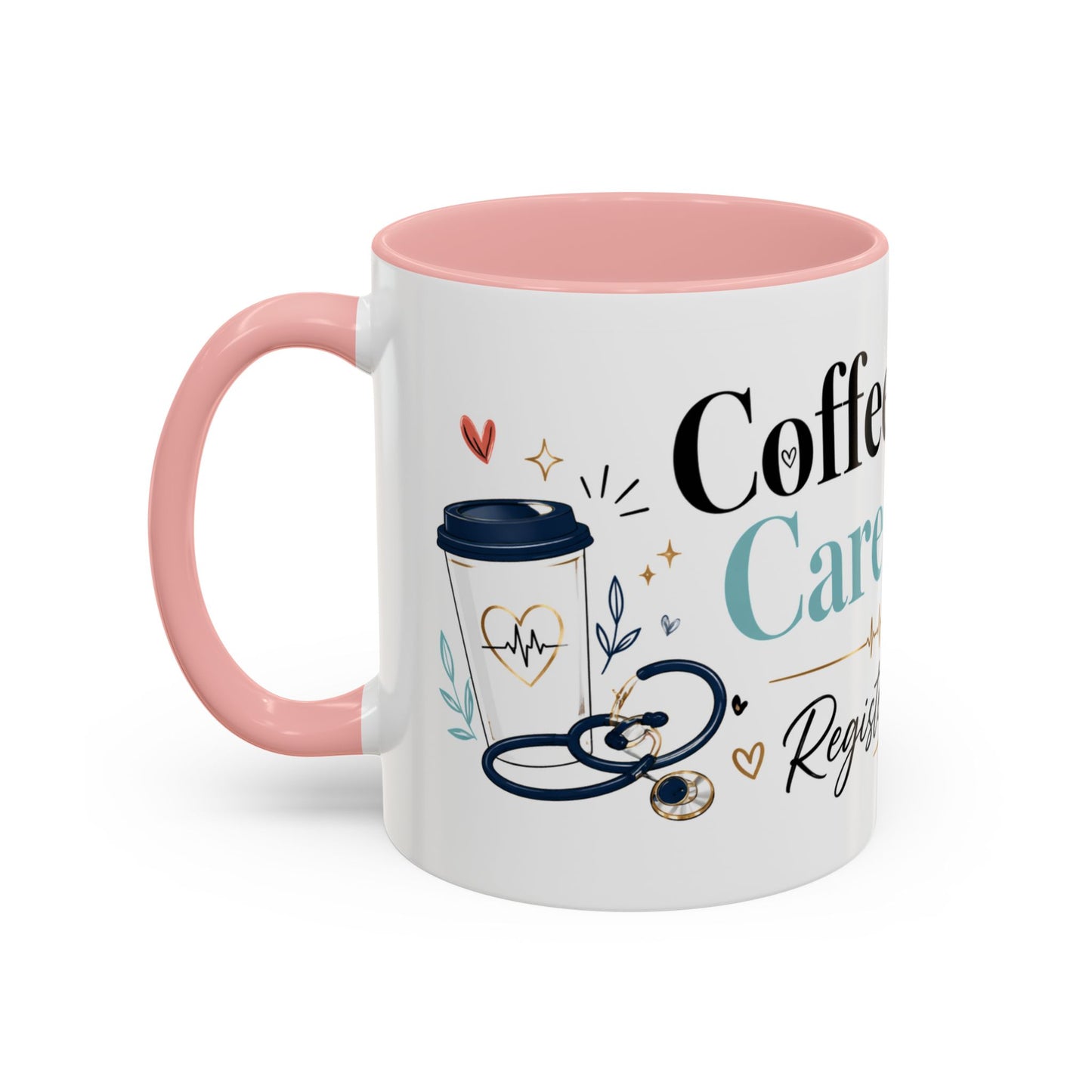Nurse Coffee Mug — "Coffee. Scrubs. Care. Repeat." Accent 11/15oz