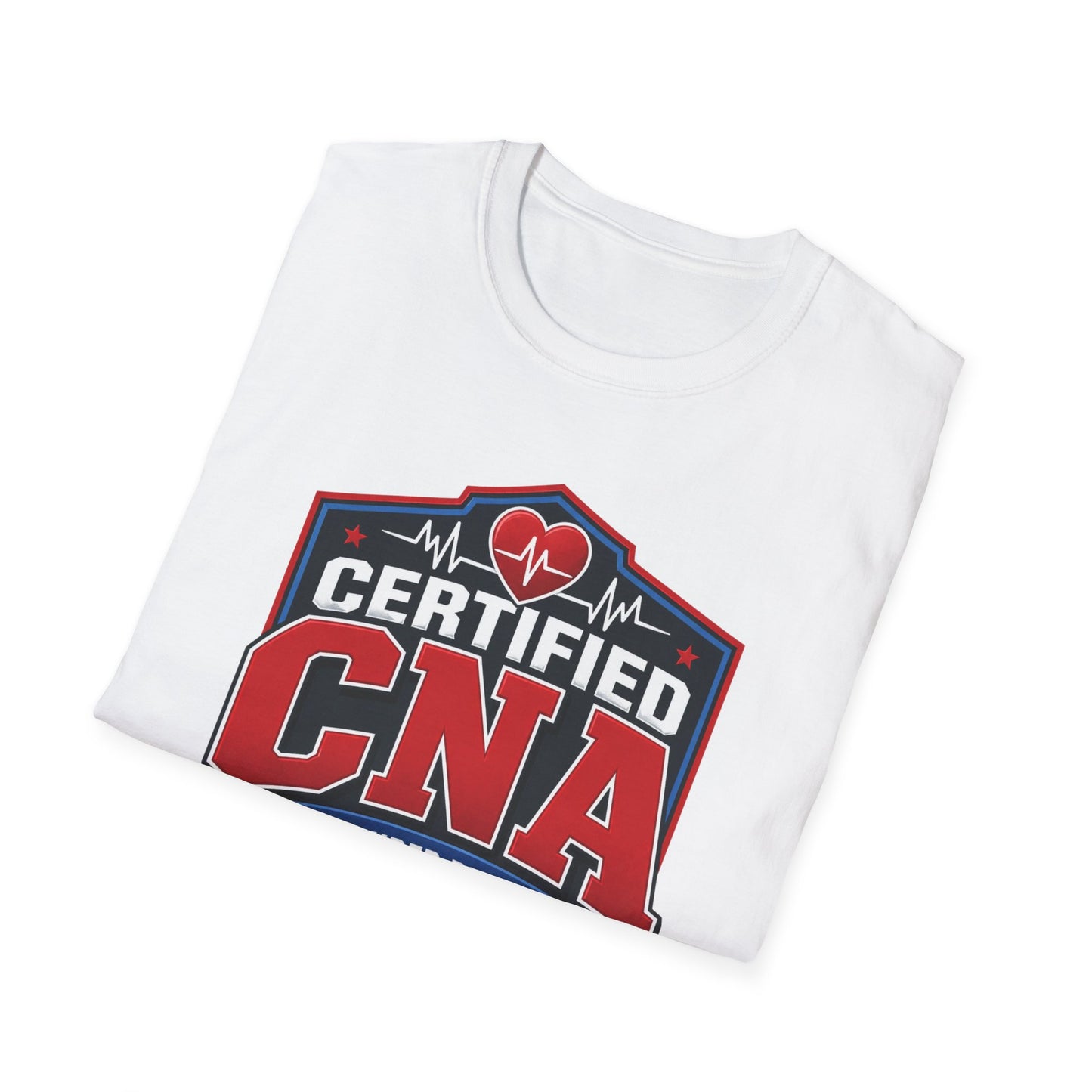 CNA T-Shirt – "Certified CNA: Calm Under Pressure, Caring Is My Superpower" Healthcare Worker Tee